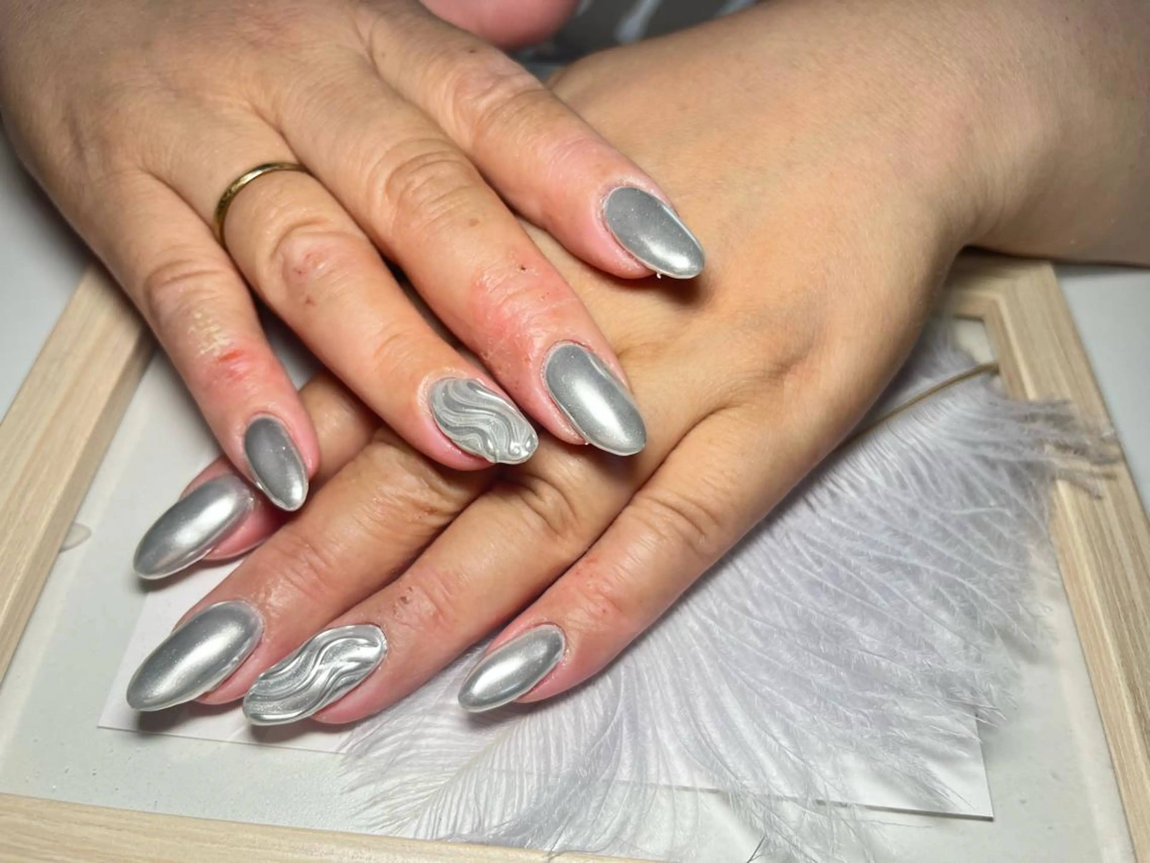 ネイル アートネイル ミラーネイル ワンカラーネイル Nail salon Caco.のネイルデザイン