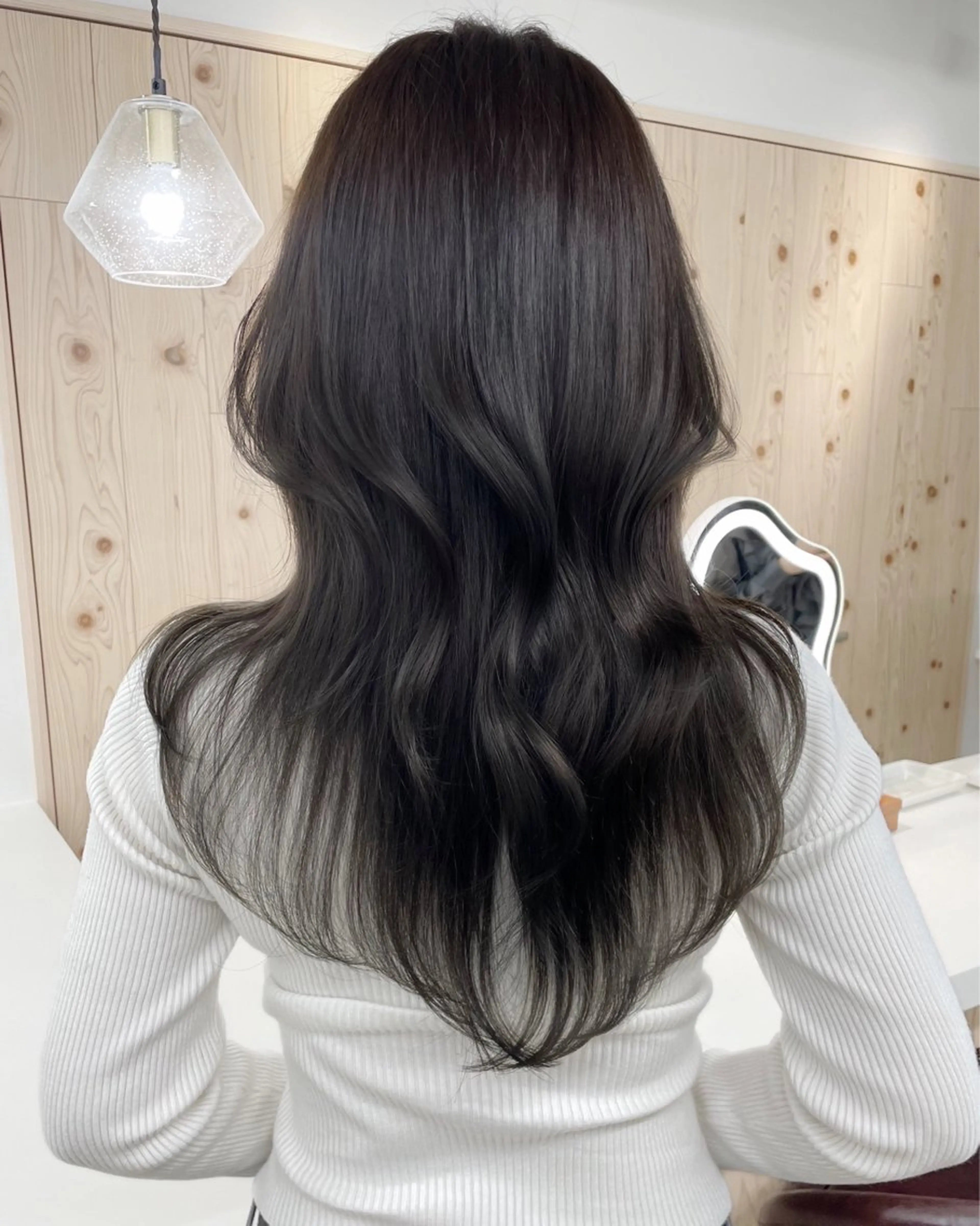 ロング カラー カット ヘアカラー トリートメント ヘアセット 新宿/韓国ヘア/ 髪質改善ストレートのヘアスタイル