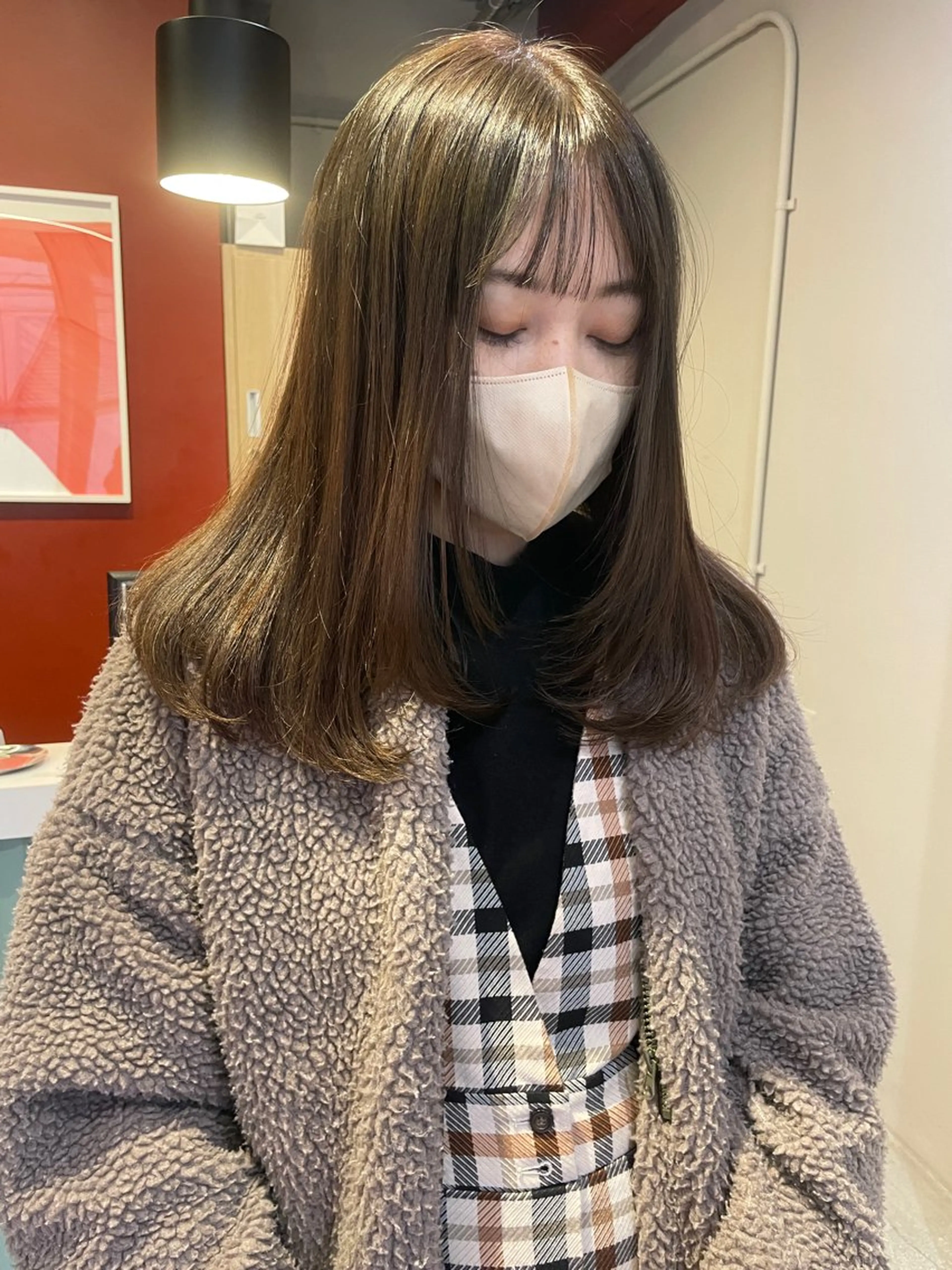 セミロング カラー 透明感/レイヤー🎀 春カラー/エリコ🌈のヘアスタイル