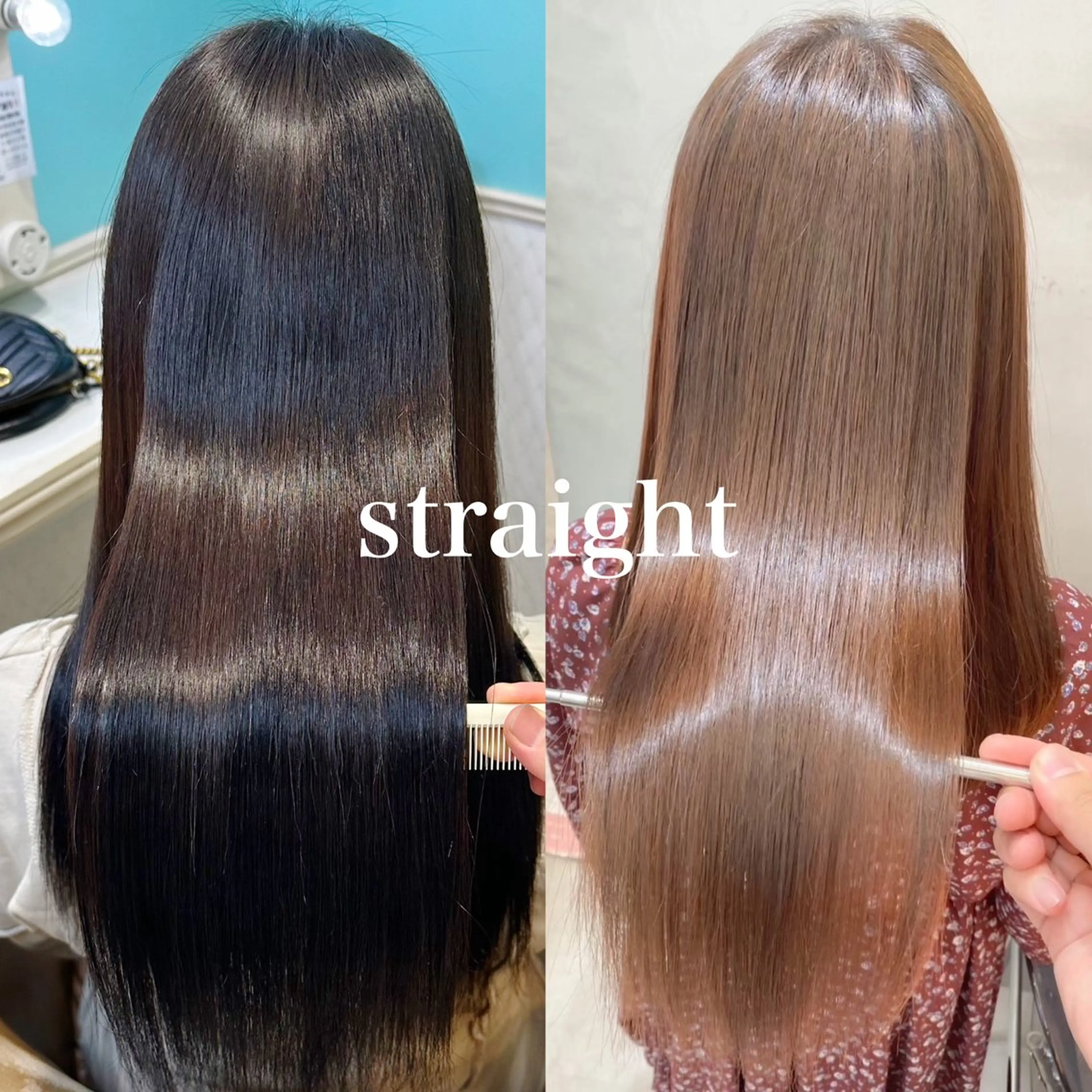 ロング 髪質改善 縮毛矯正 トリートメント カット 縮毛矯正 トリートメント レイヤー/艶カラー /パーマ💚千琴のヘアスタイル