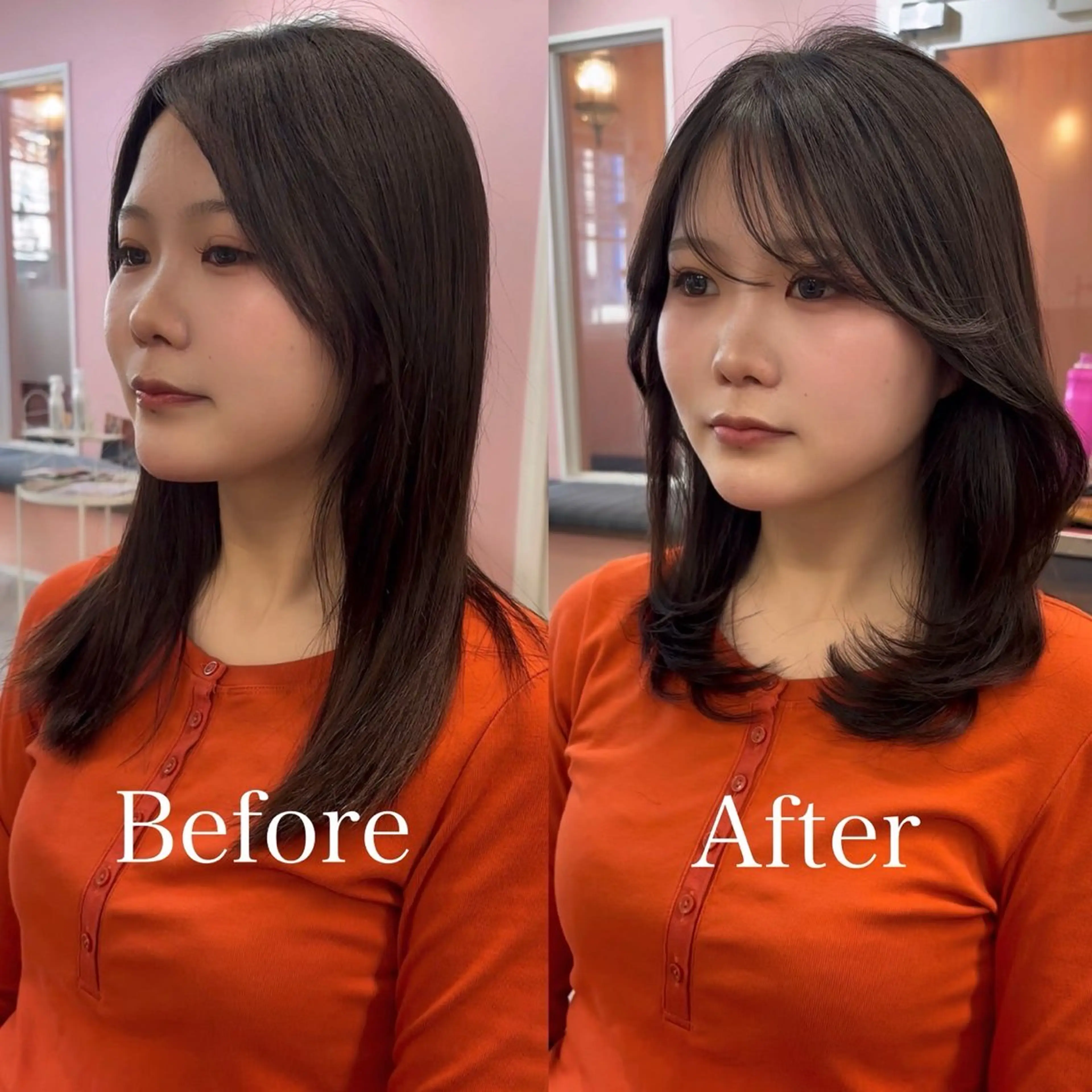 ミディアム ミディアムレイヤー レイヤーカット chihiro 🎀のヘアスタイル