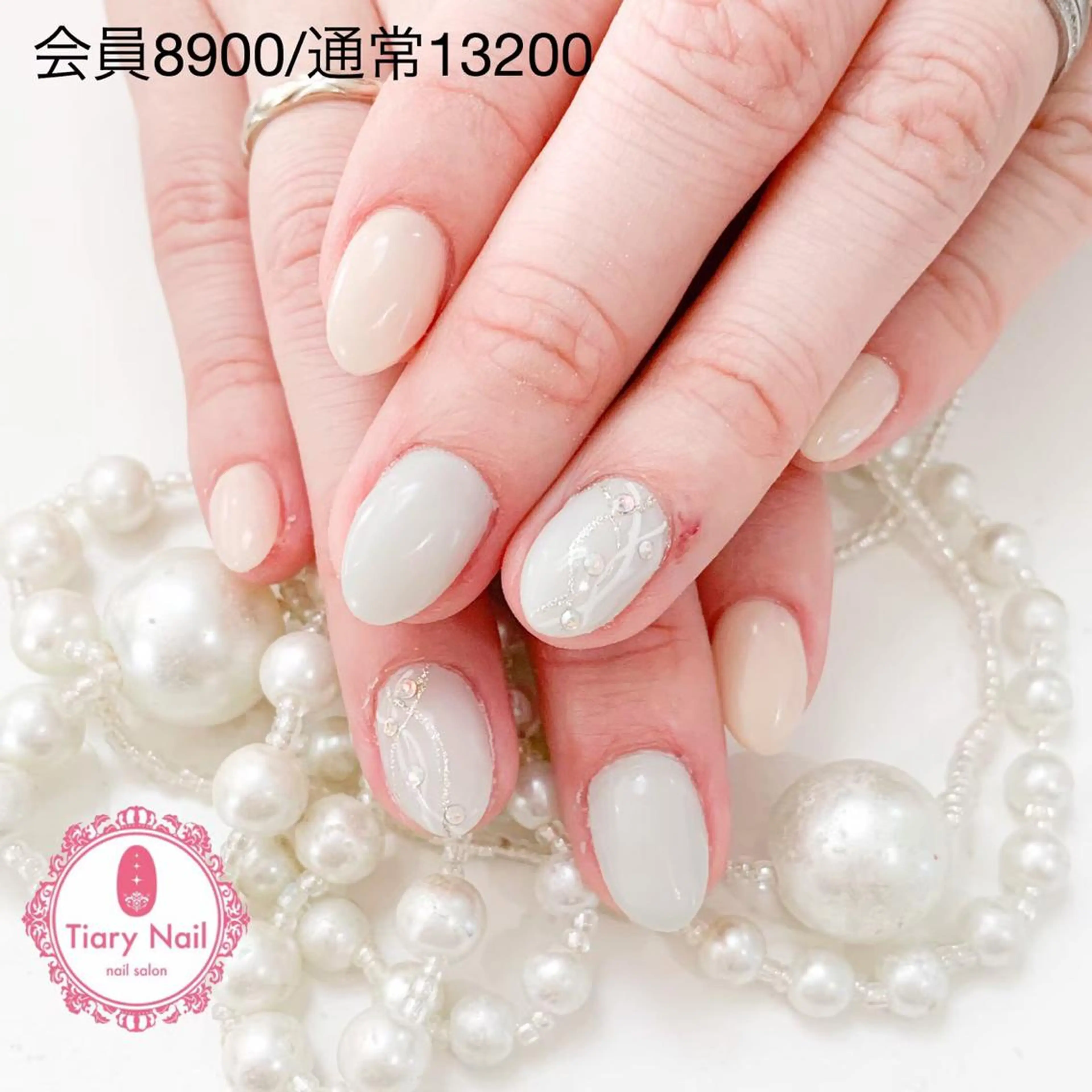 ネイル 桜ネイル 長さ出し スカルプネイル 春ネイル 💗🪽Tiary Nail🪽💗のネイルデザイン