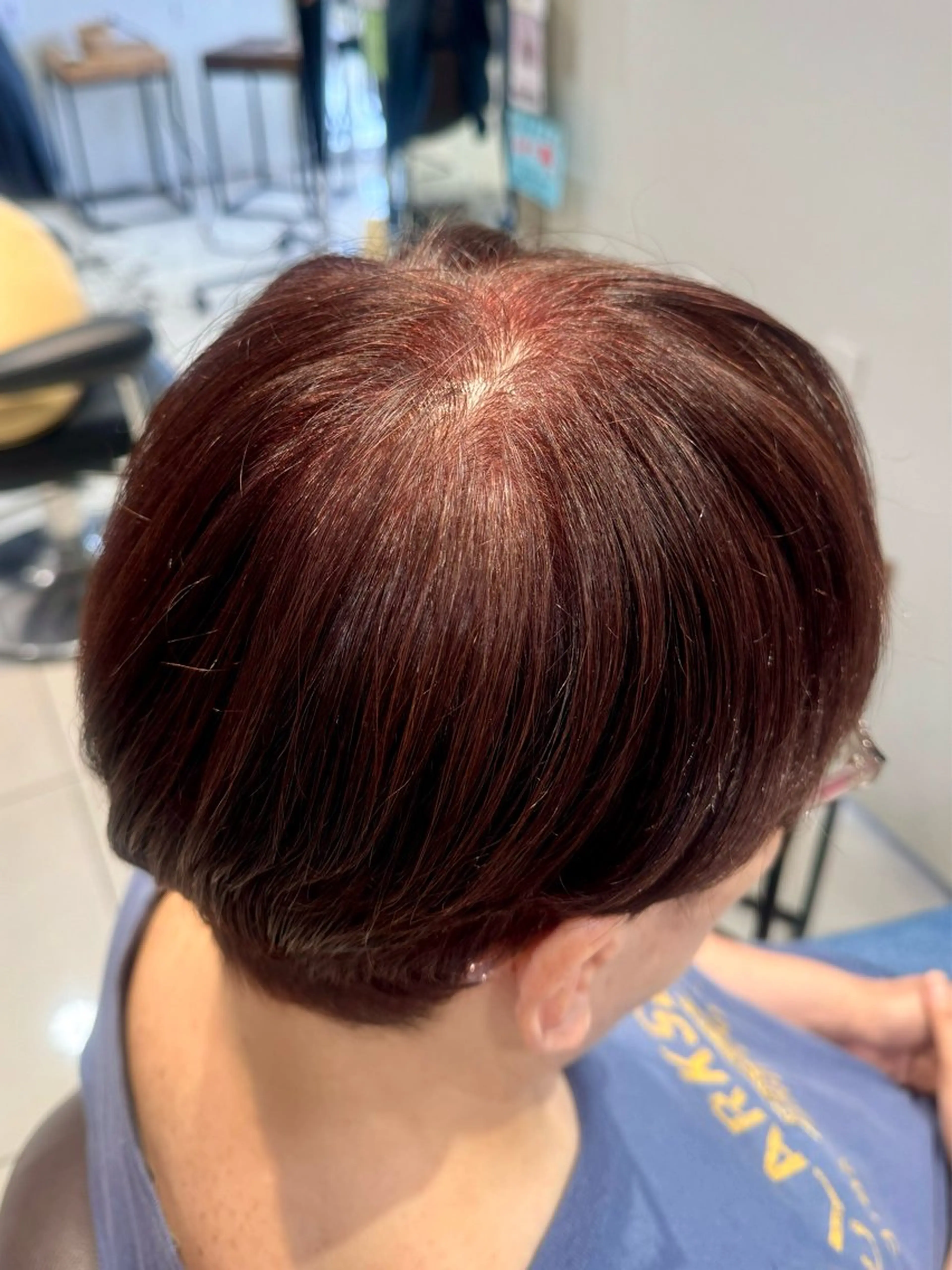 ショート カラー ブラウンカラー レッドカラー レッドブラウン 暖色/レイヤーカット /艶髪/髪質改善/のマツエク・マツパデザイン