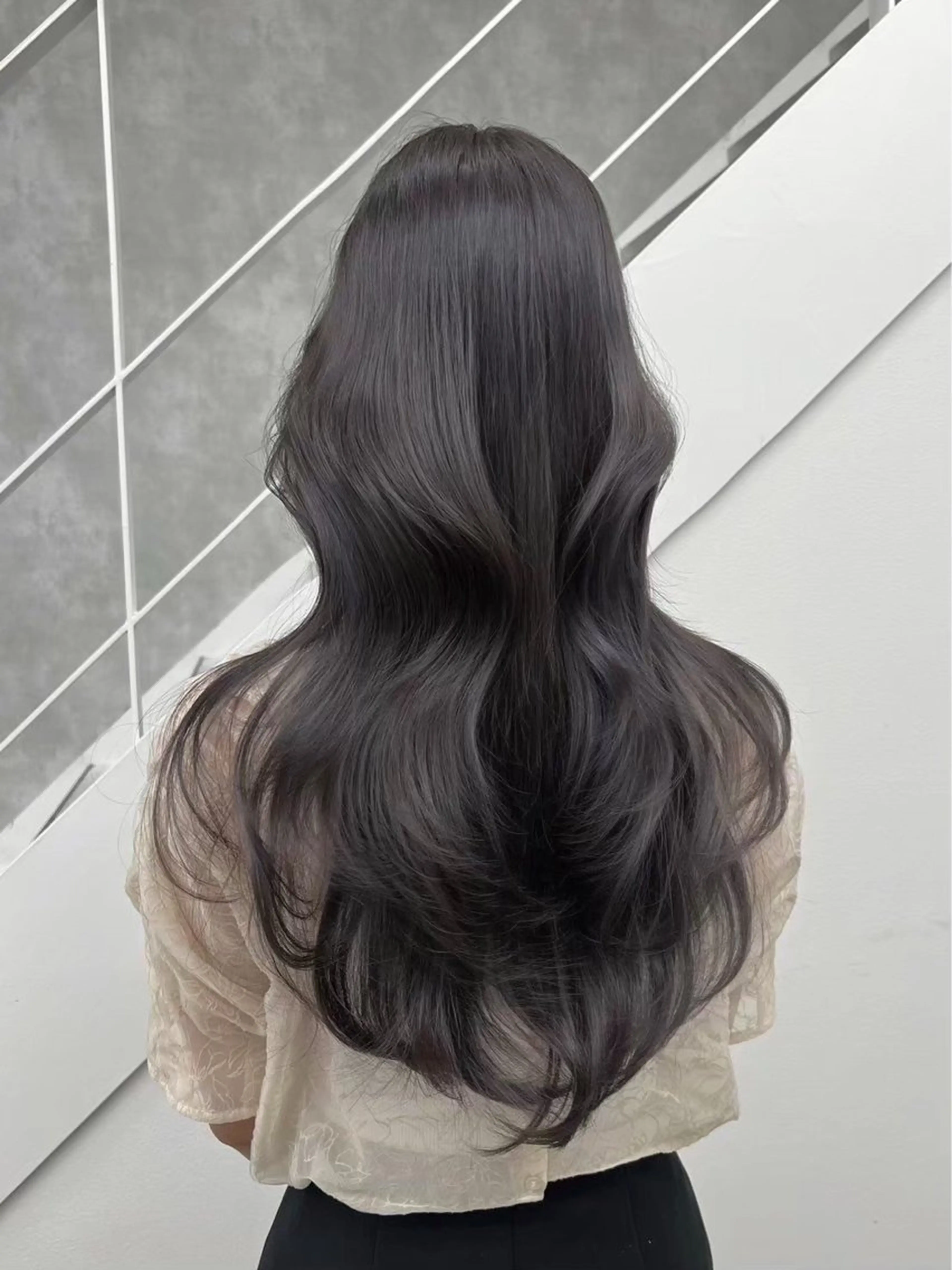 ロング ヘアカラー トリートメント レビジュヘア 京都/桂のヘアスタイル