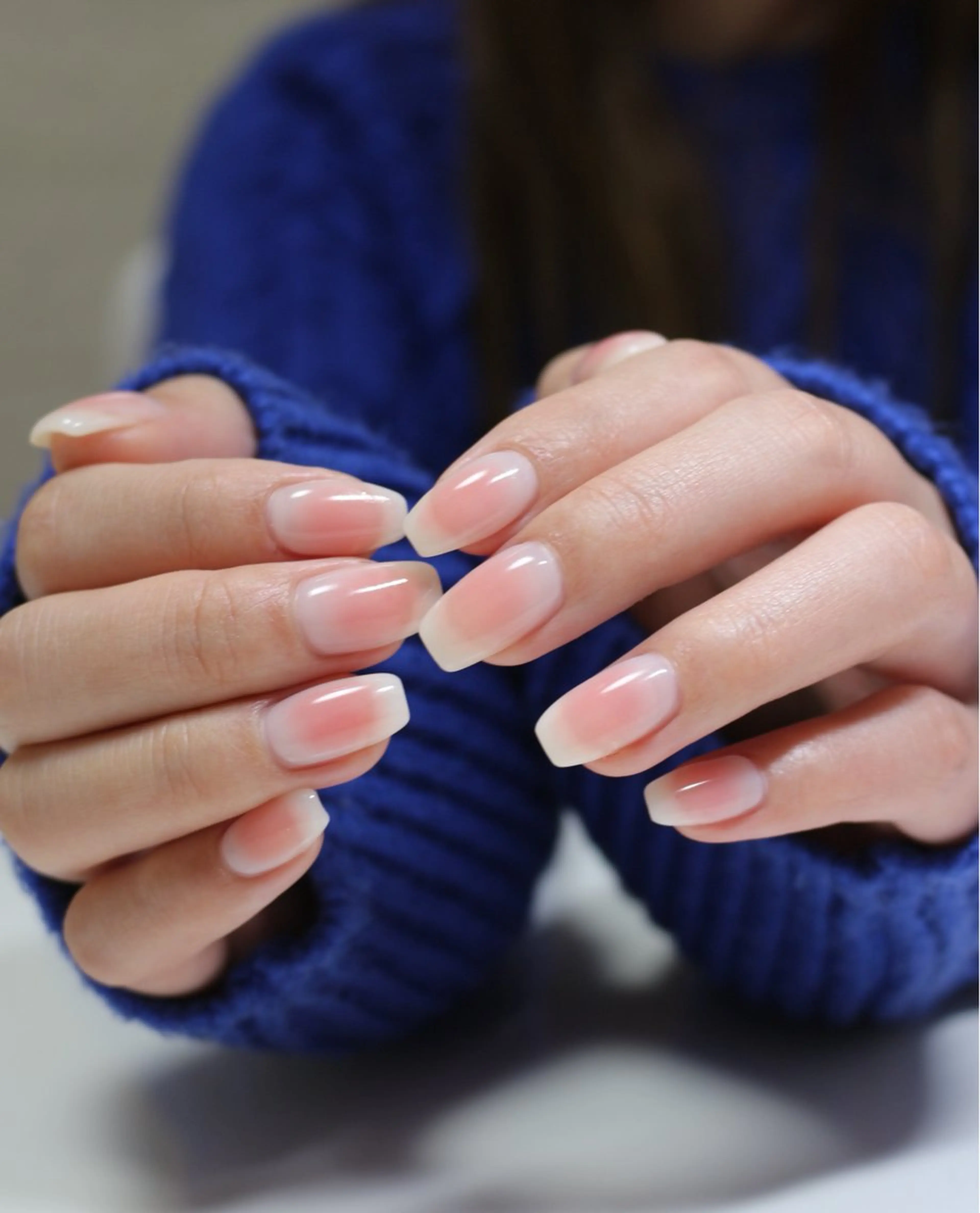 ネイル チークネイル 韓国ネイル ピンク シンプルネイル ワンホンネイル ハンドネイル Baku Nailsのネイルデザイン