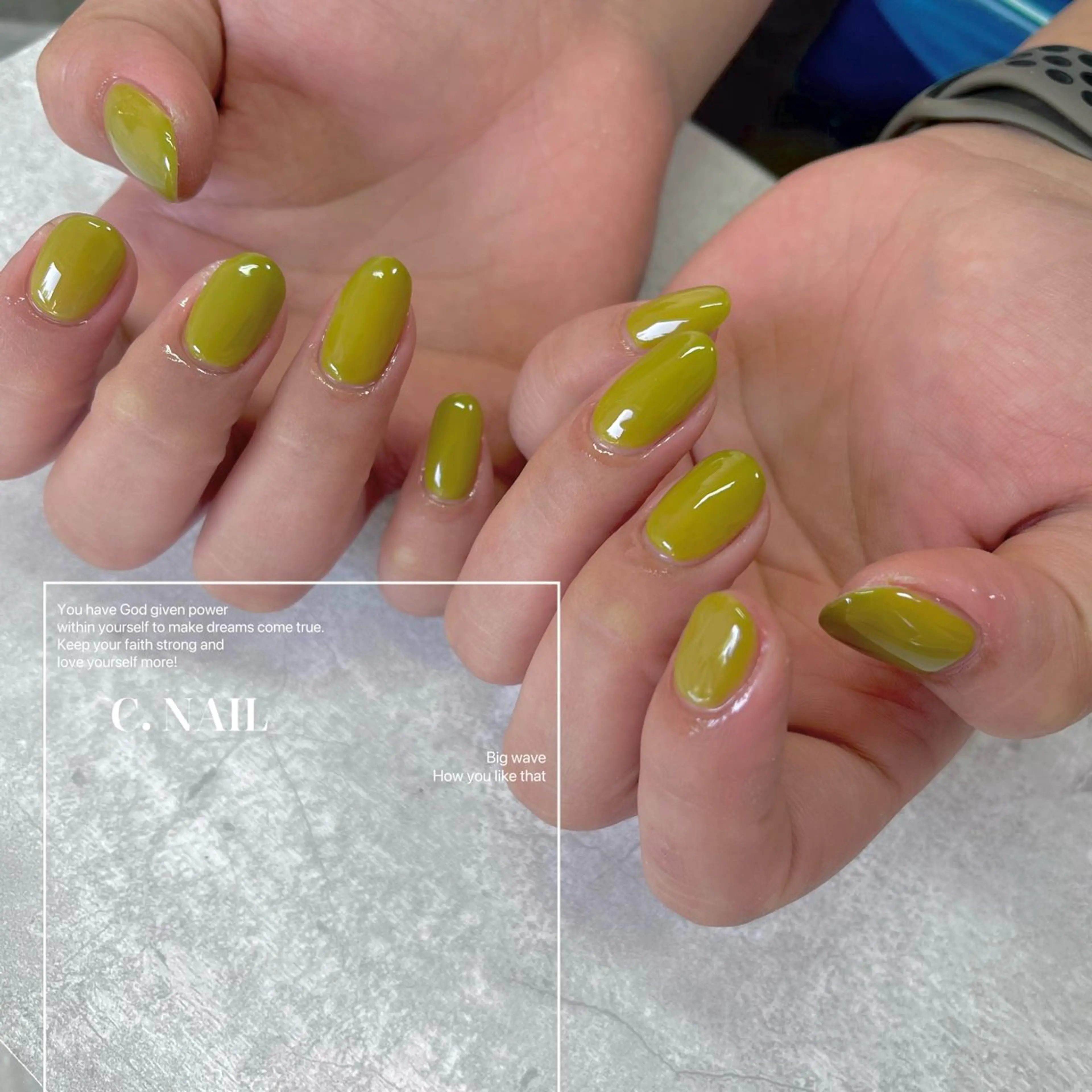 ネイル グリーン ピスタチオネイル C.Nail &Eye筑紫駅のネイルデザイン