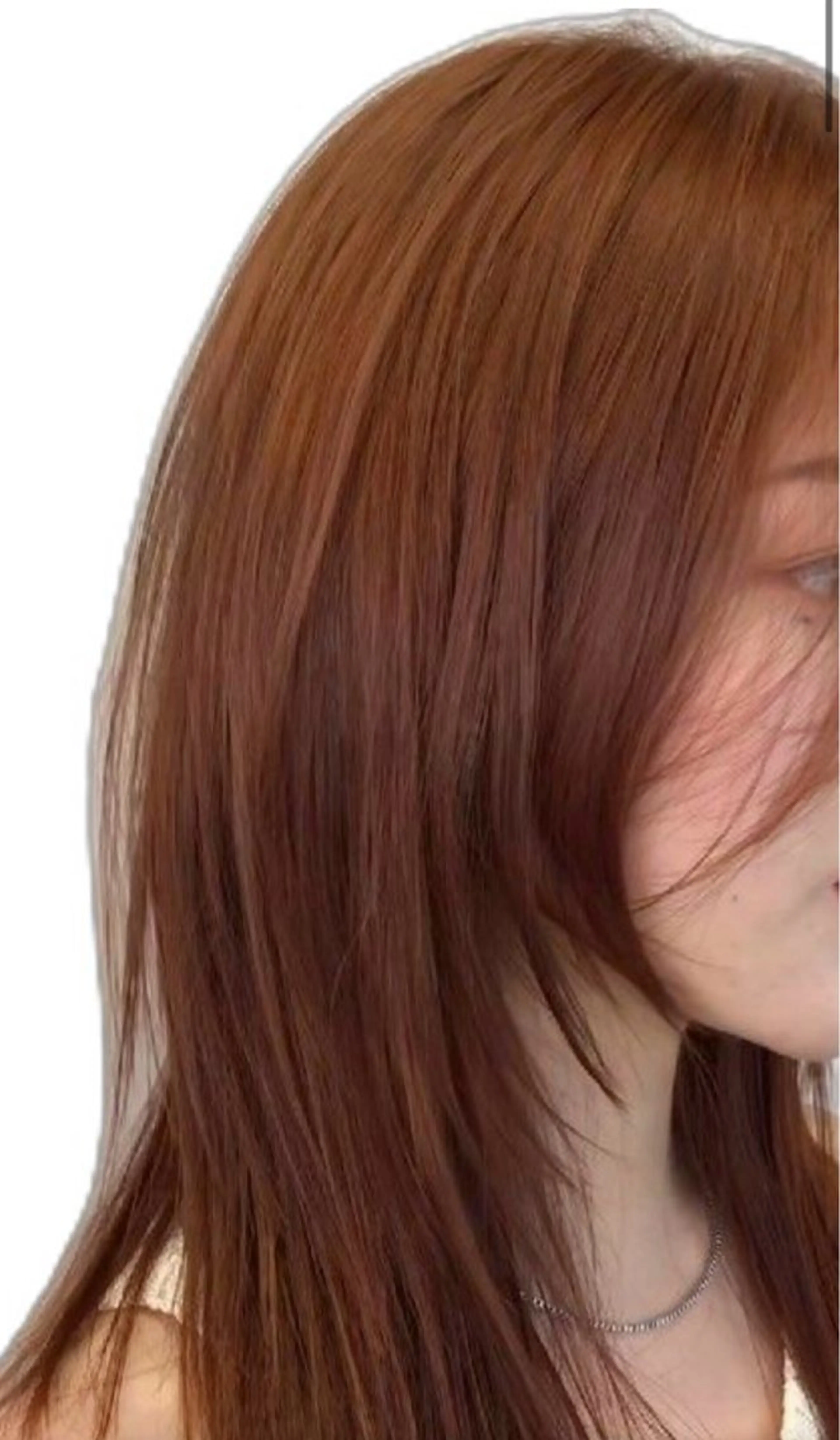 カラー ブリーチ ブラウンカラー ブリーチなしカラー オレンジ オレンジブラウン Nakashima Akiのヘアスタイル