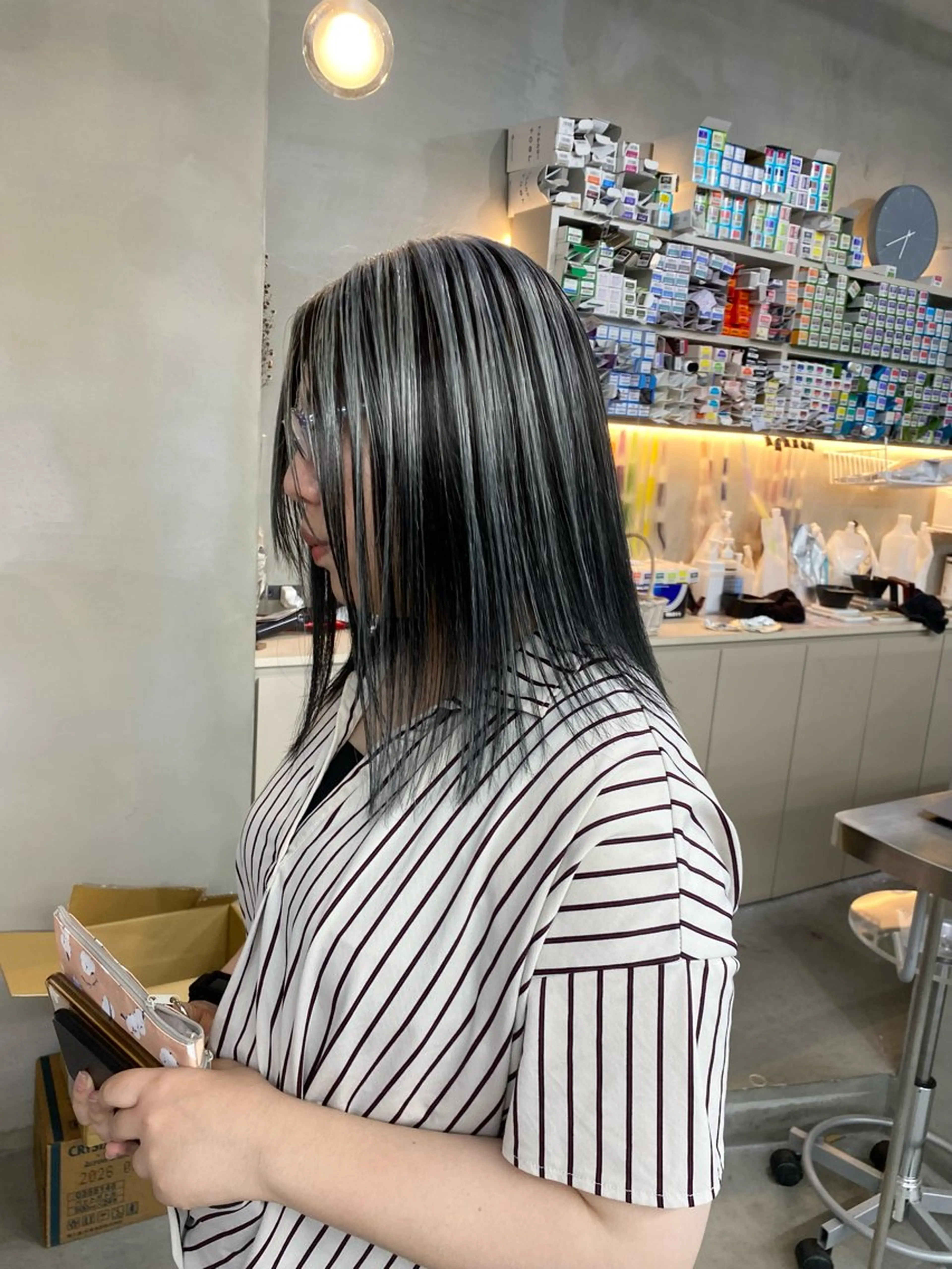 セミロング カラー ヘアカラー 前橋 姫奈のヘアスタイル