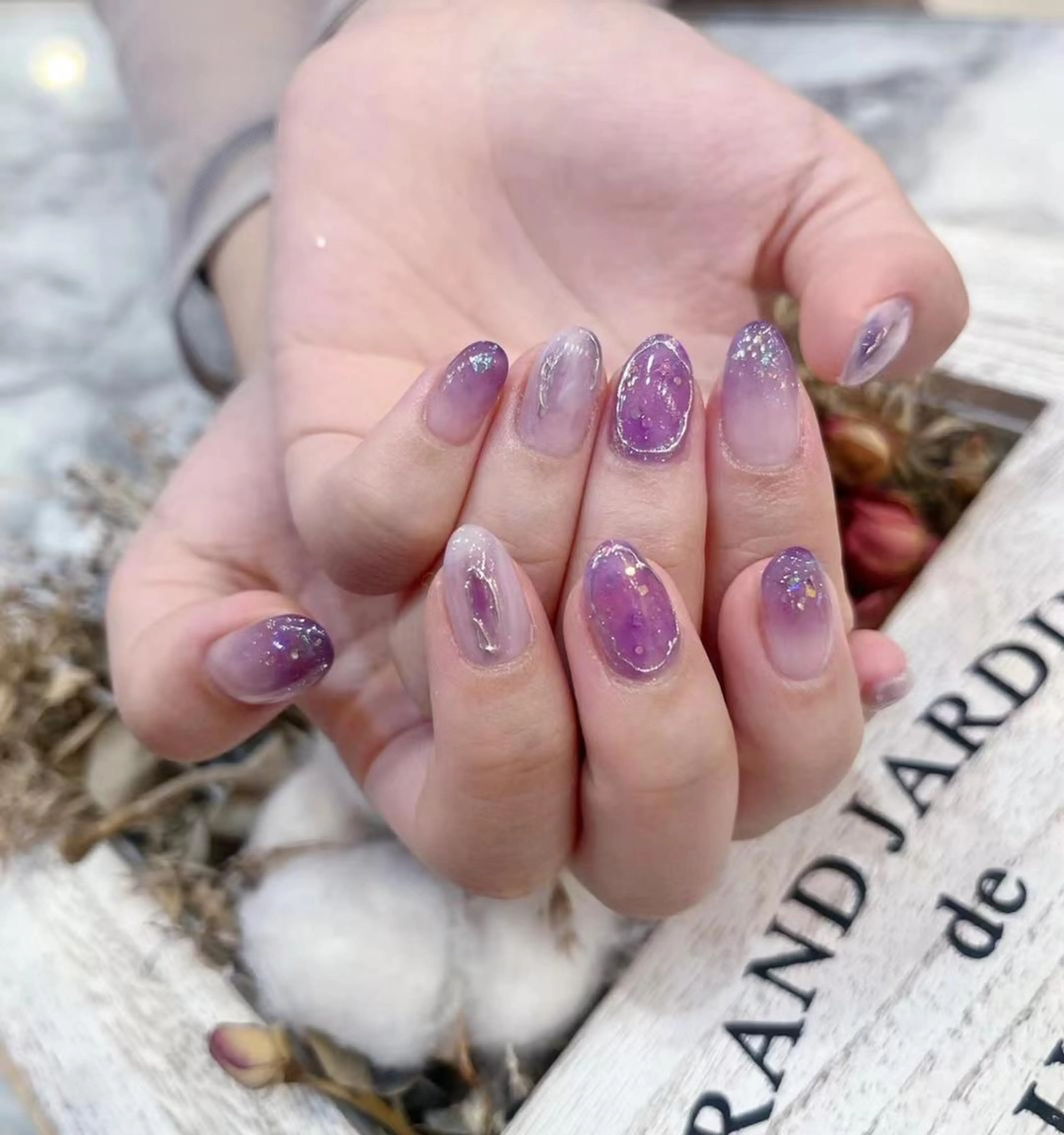 ネイル ラメ(グリッター) ニュアンスネイル Babarla Nailのネイルデザイン