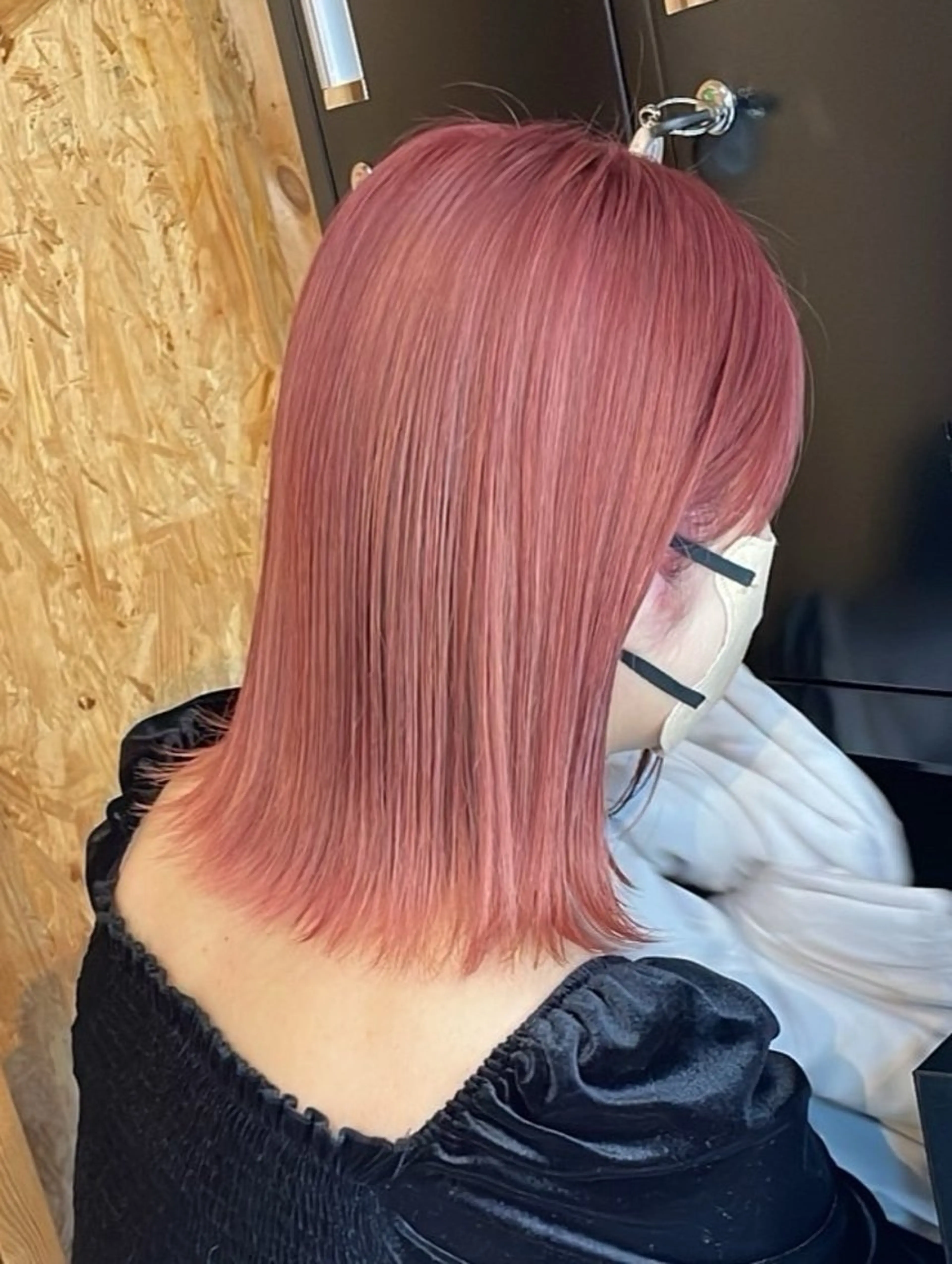 カラー まろみ暖色×ボブ ×chia🕯のヘアスタイル