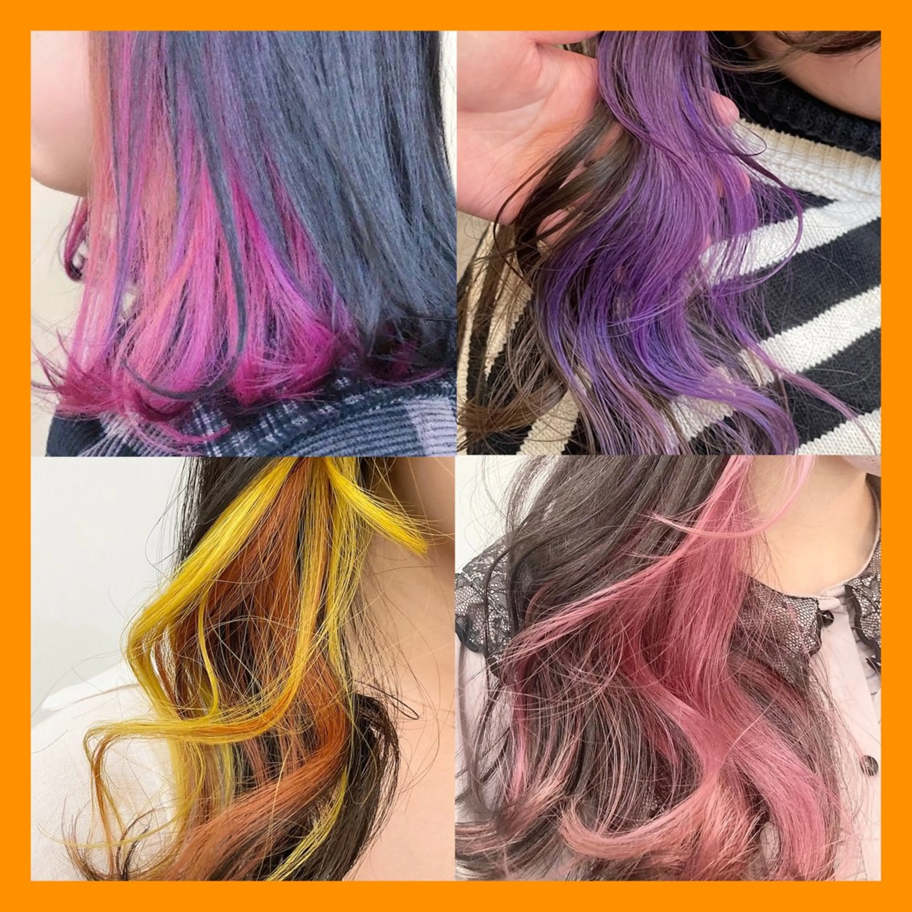 🧡カット+イヤリングブリーチ+カラー+超音波トリートメント🧡の写真