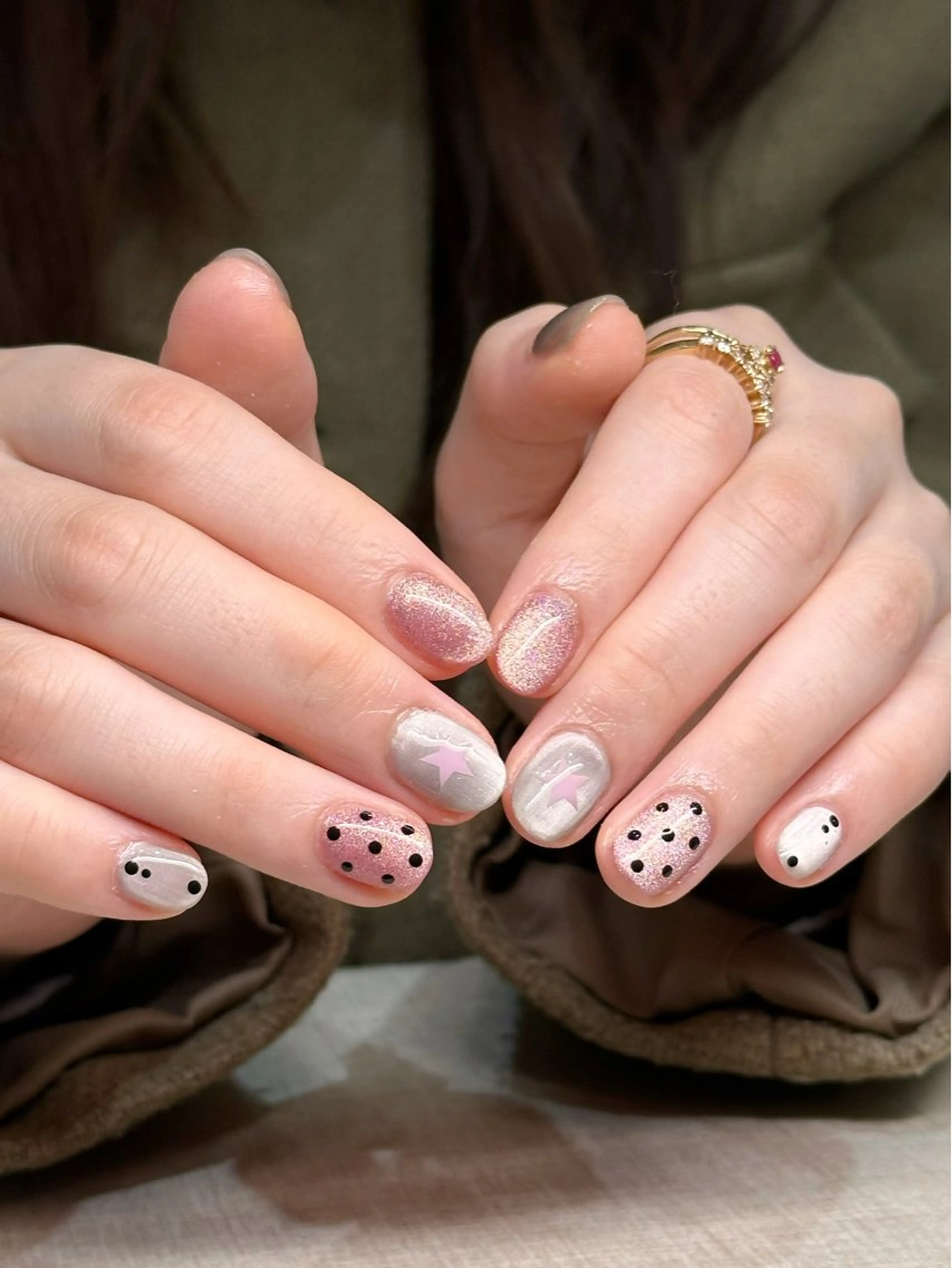 ネイル オーロラネイル ブルー チークネイル 長さ出し フットネイル ハンドネイル Aki アキのネイルデザイン