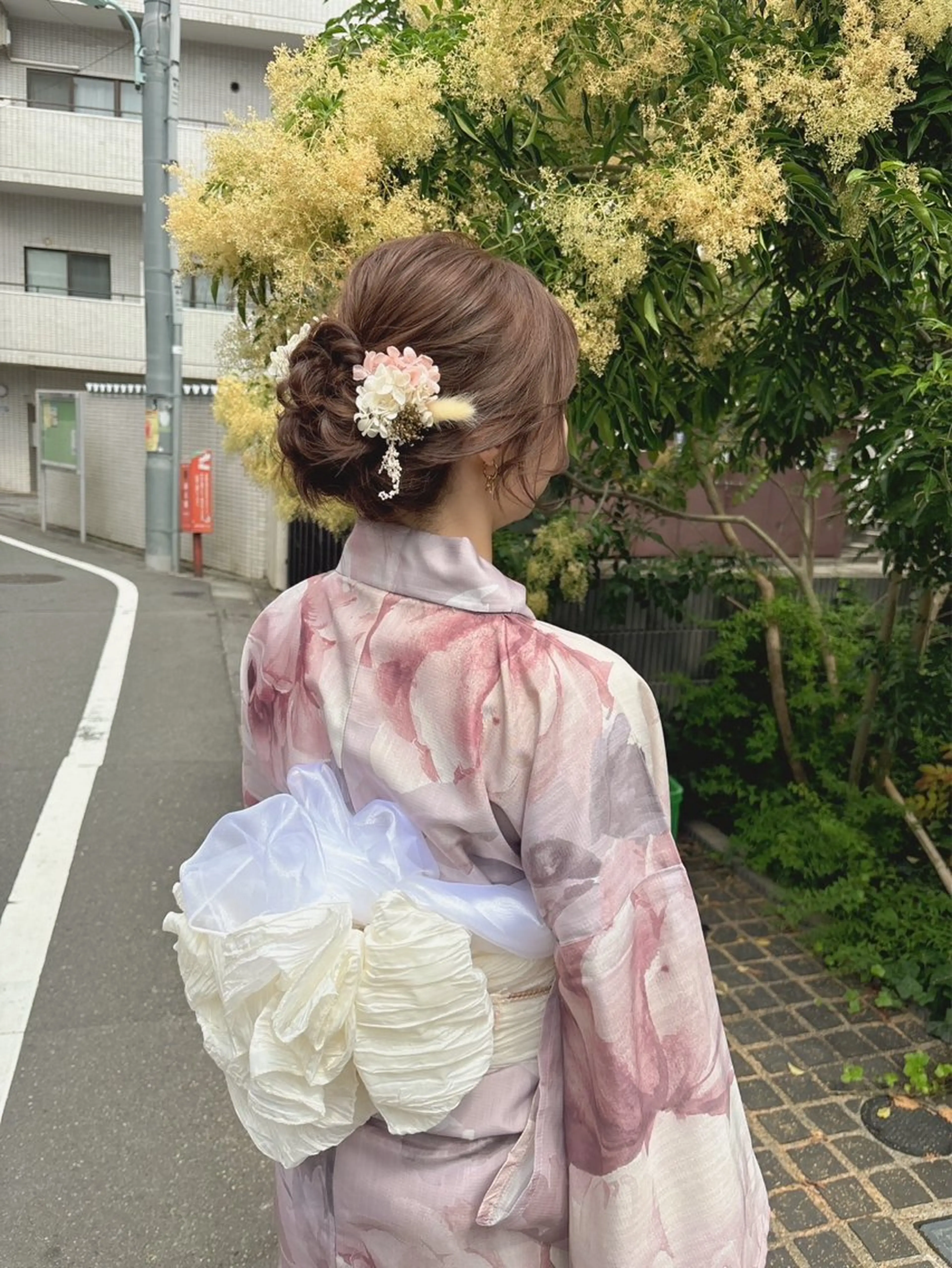 ロング 浴衣 risa/恵比寿/ ヘアセットのヘアスタイル