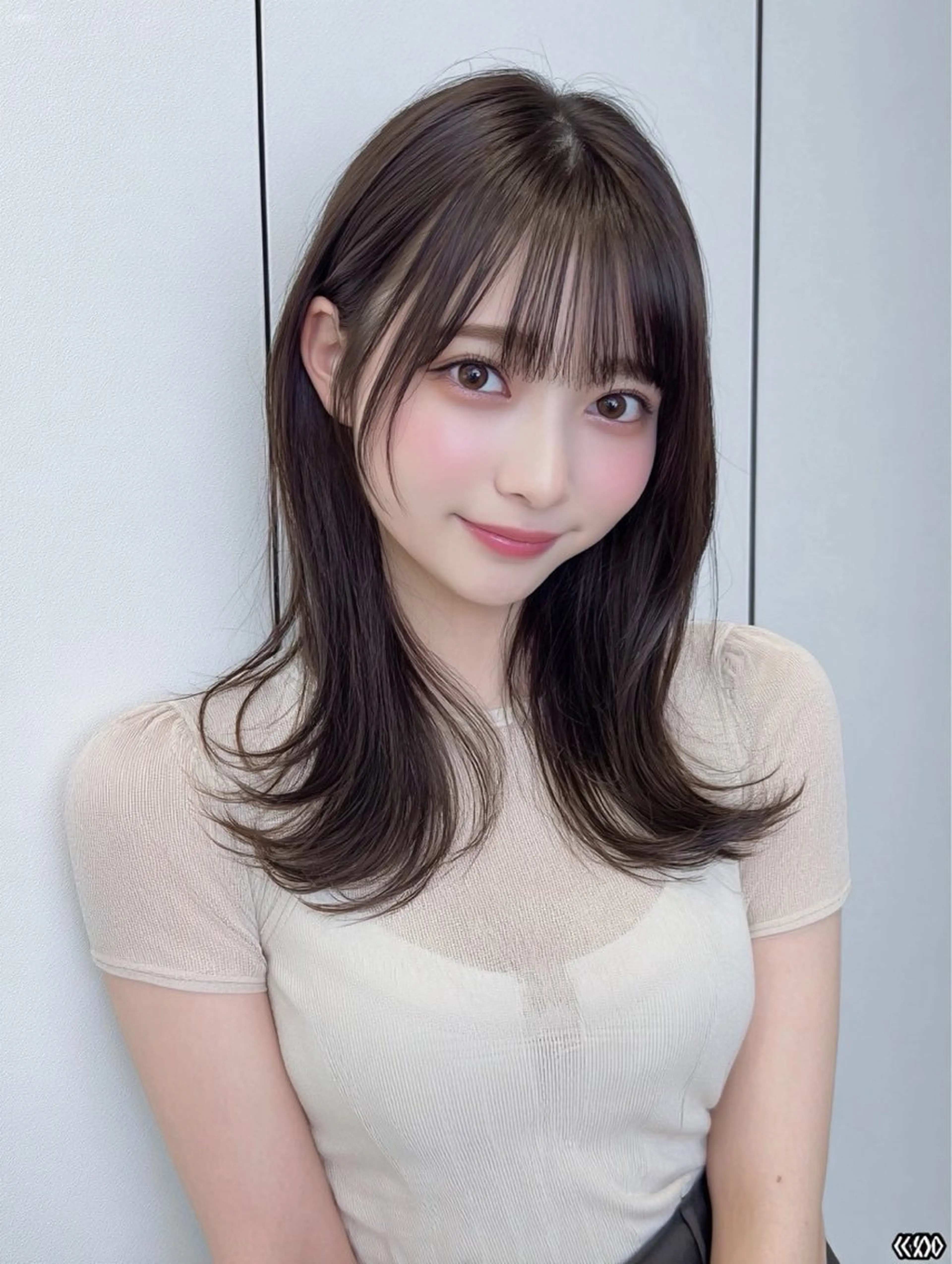 ミディアム 栁原 舞琴のヘアスタイル