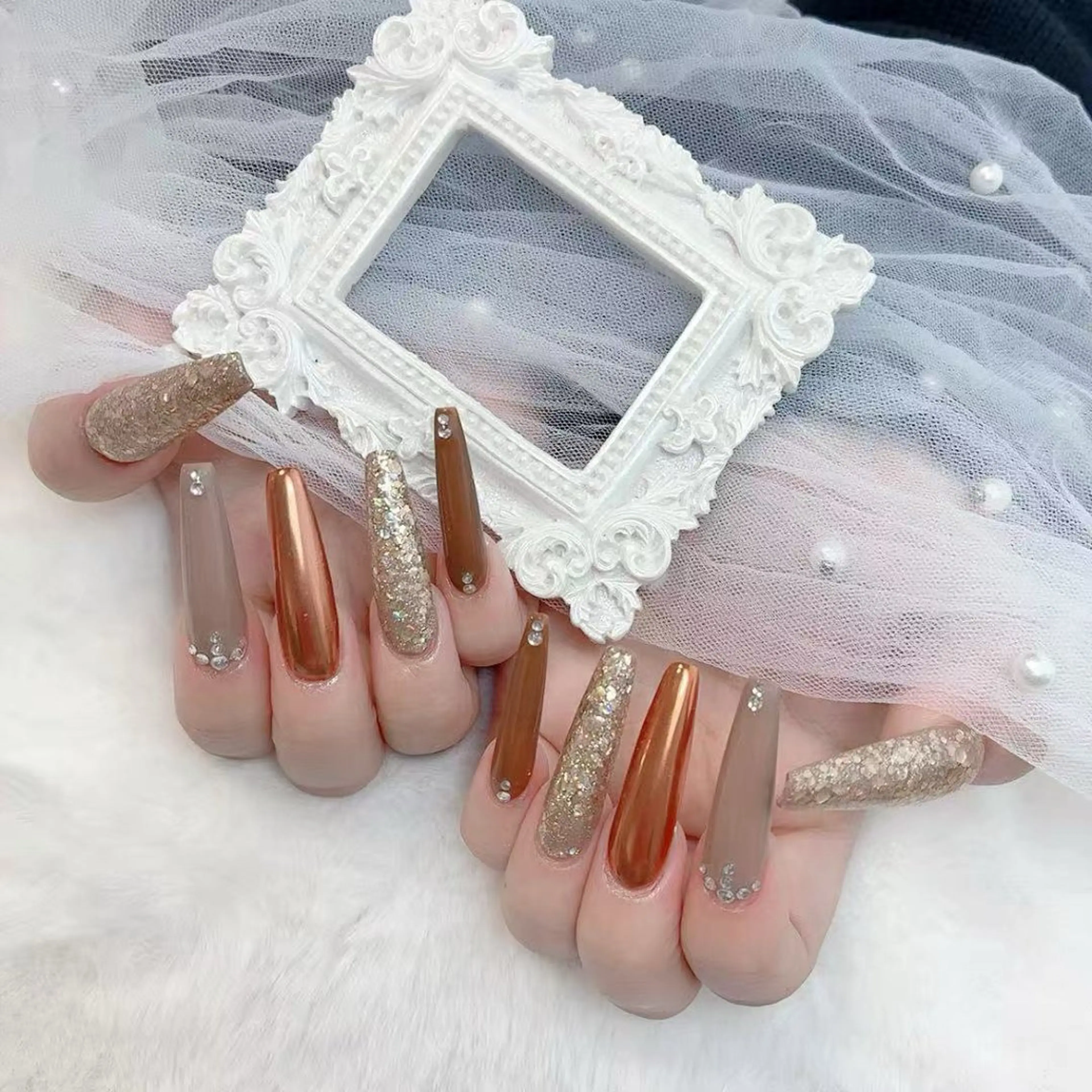 ネイル アートネイル フットネイル ジェルネイル マグネットネイル 持ち込み ハンドネイル B·U Nail大宮 長さだし専門店のネイルデザイン