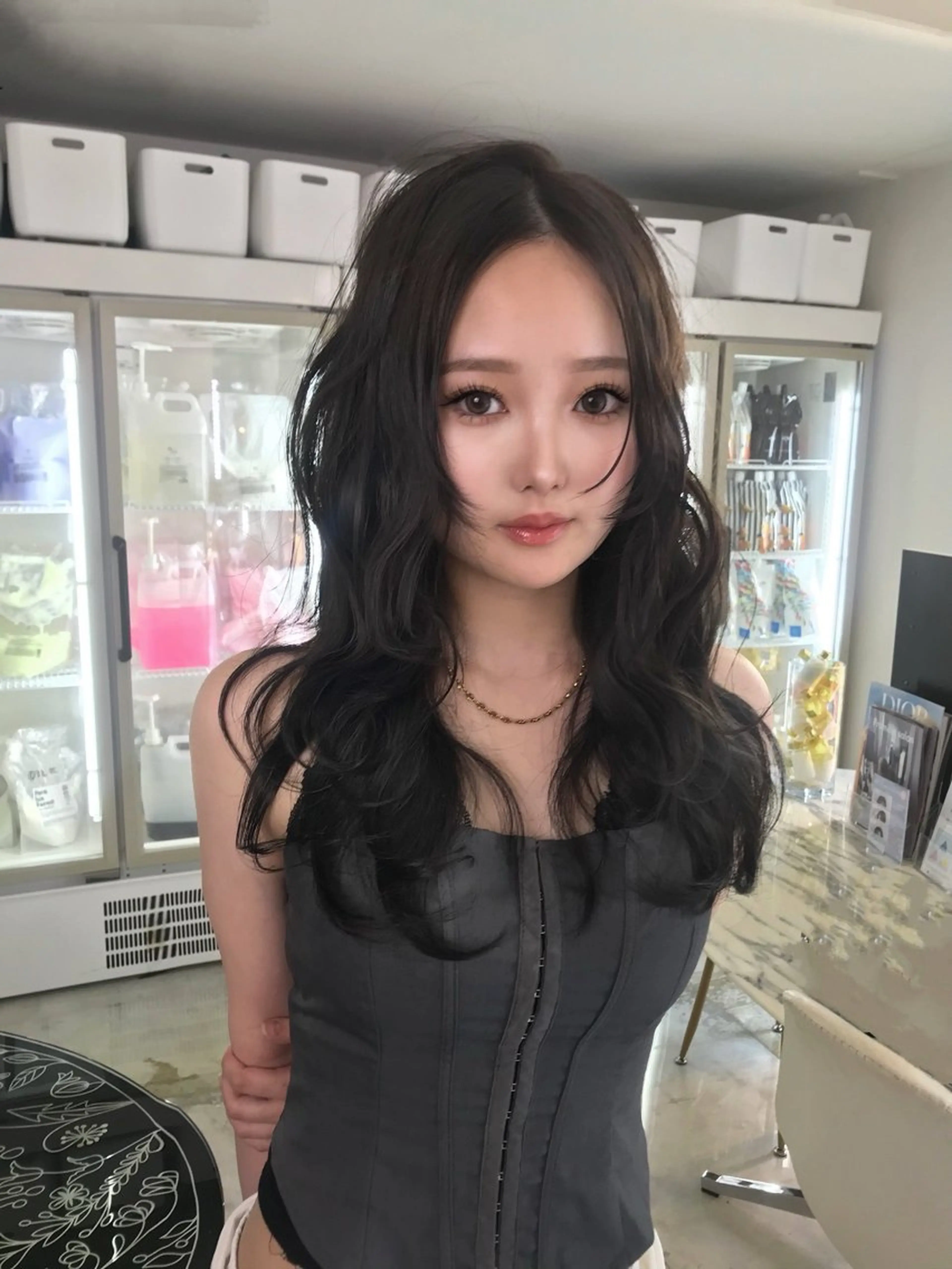 ロング カラー ヘアカラー トリートメント ヘッドスパ ヘアセット HARUNA/原宿/ デザイン/カットのヘアスタイル