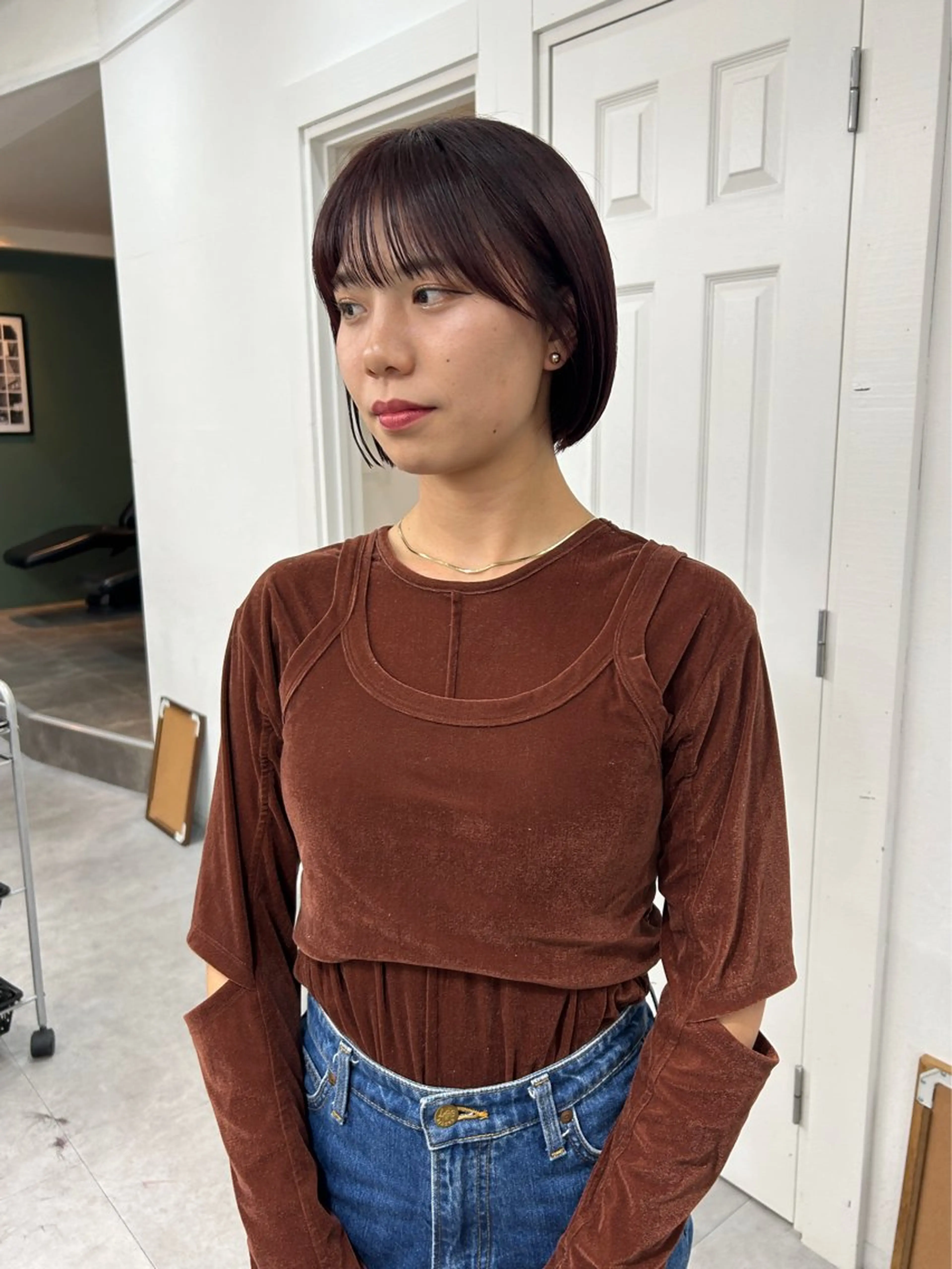 ショート カラー レイヤーボブ/ 艶カラー/サナ🌼のヘアスタイル