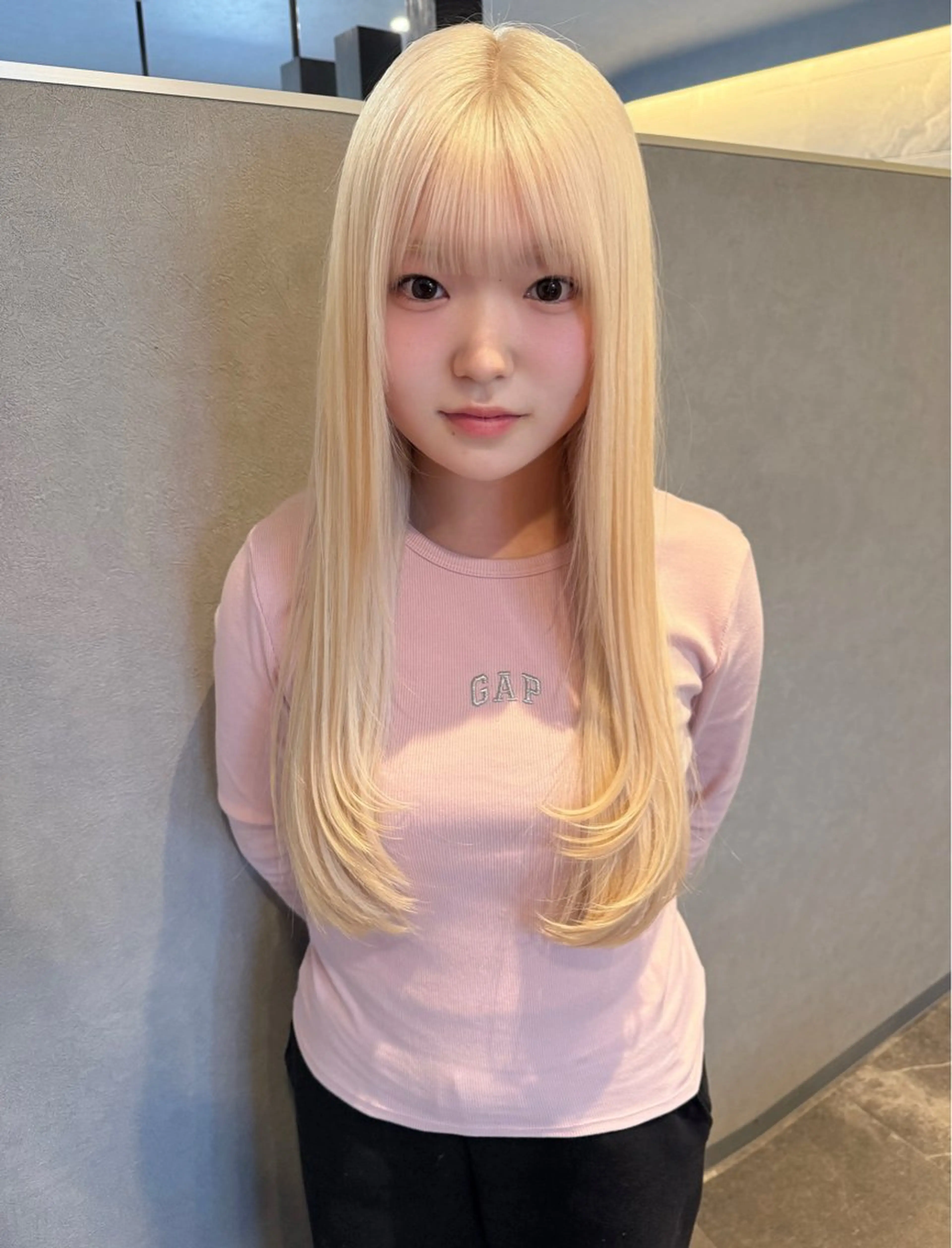 ロング カラー 抜きっぱなしブロンド ブロンド ヘアカラー 透明カラー/レイヤー misaki °＊のヘアスタイル