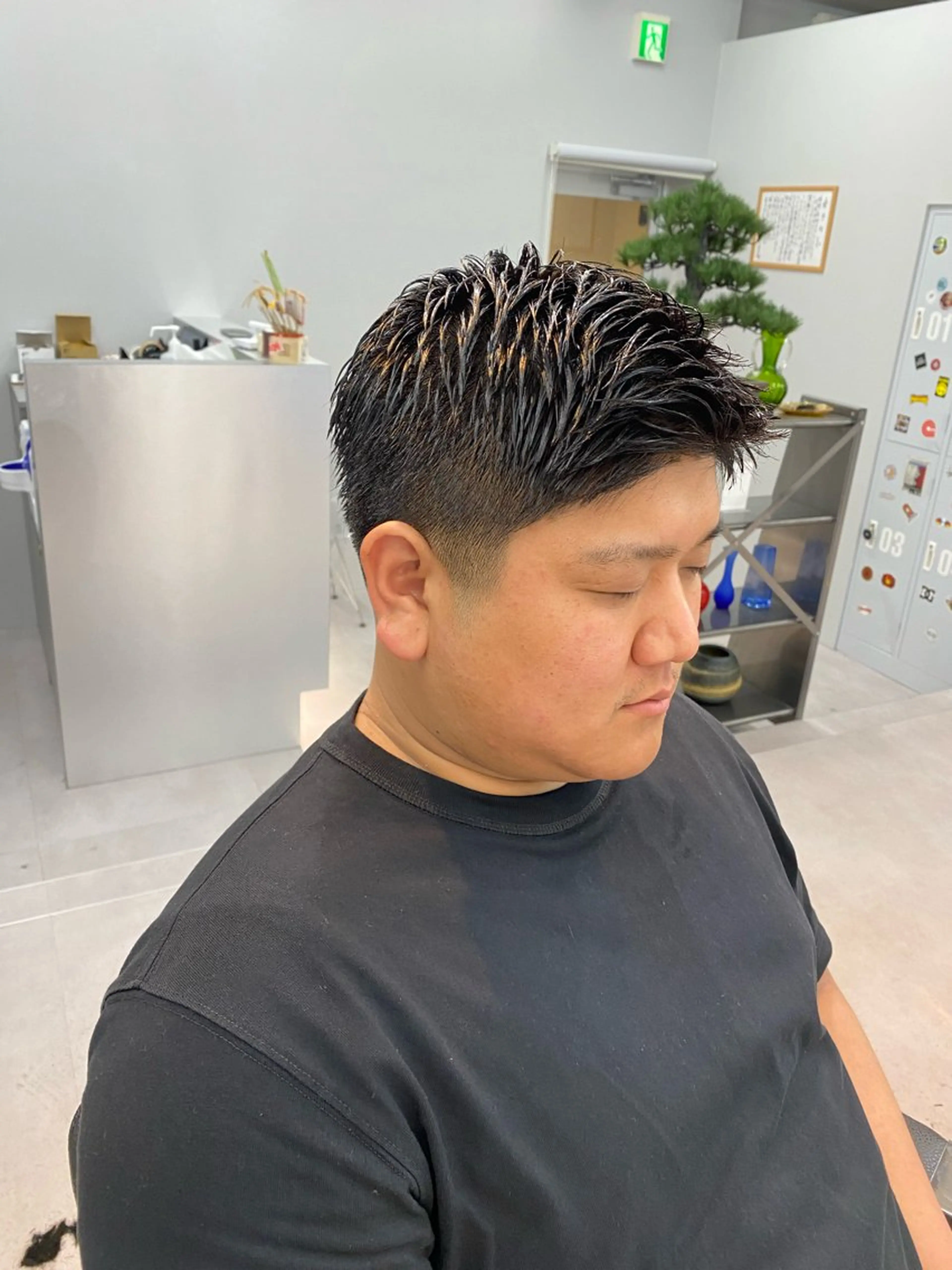 ショート ヘアアレンジ メンズ フェードモデル限定 🔥高円寺Maiのヘアスタイル