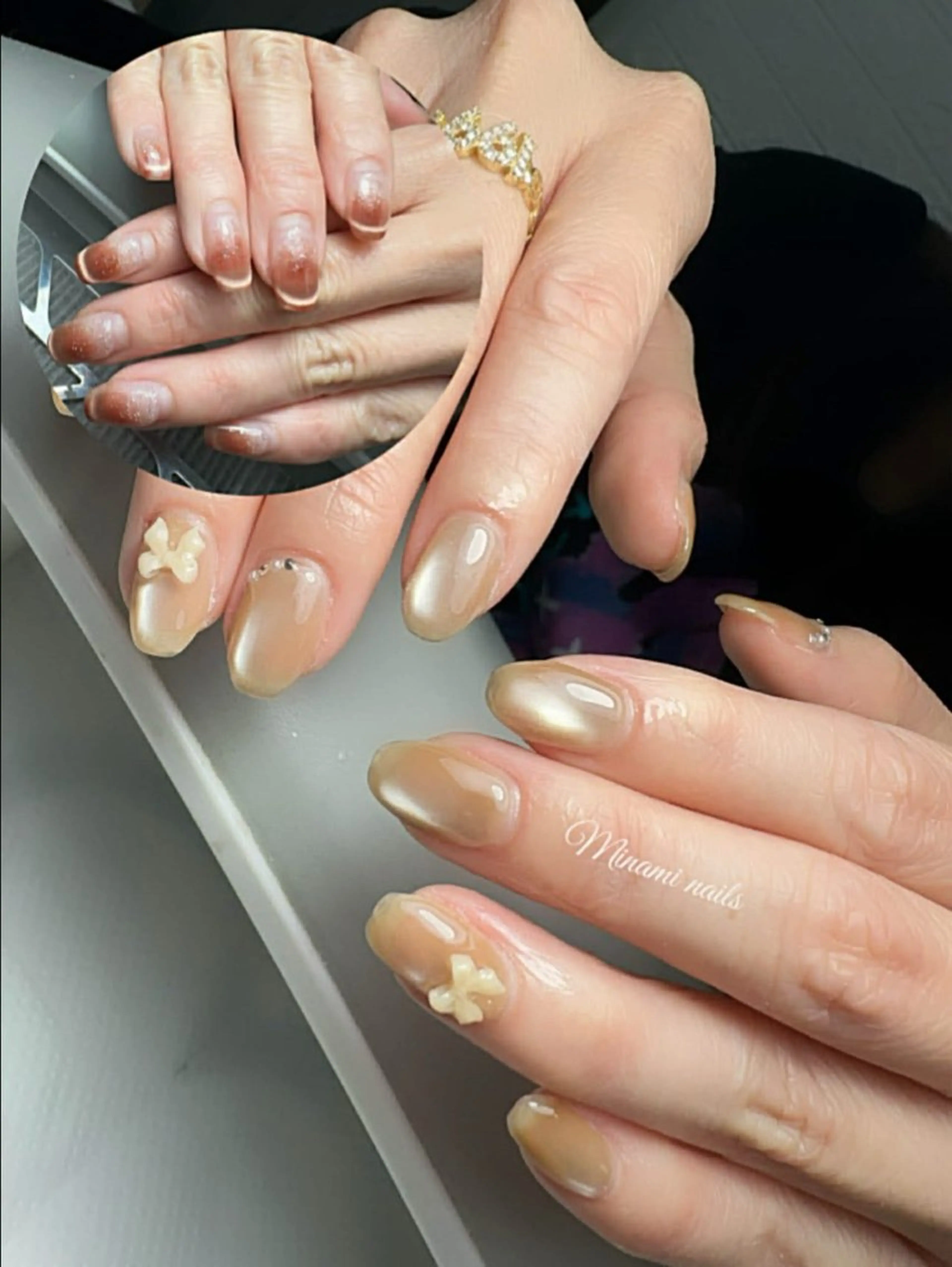 ネイル フラワーネイル ニュアンスネイル シンプルネイル ストーンネイル Minami Nailsのネイルデザイン