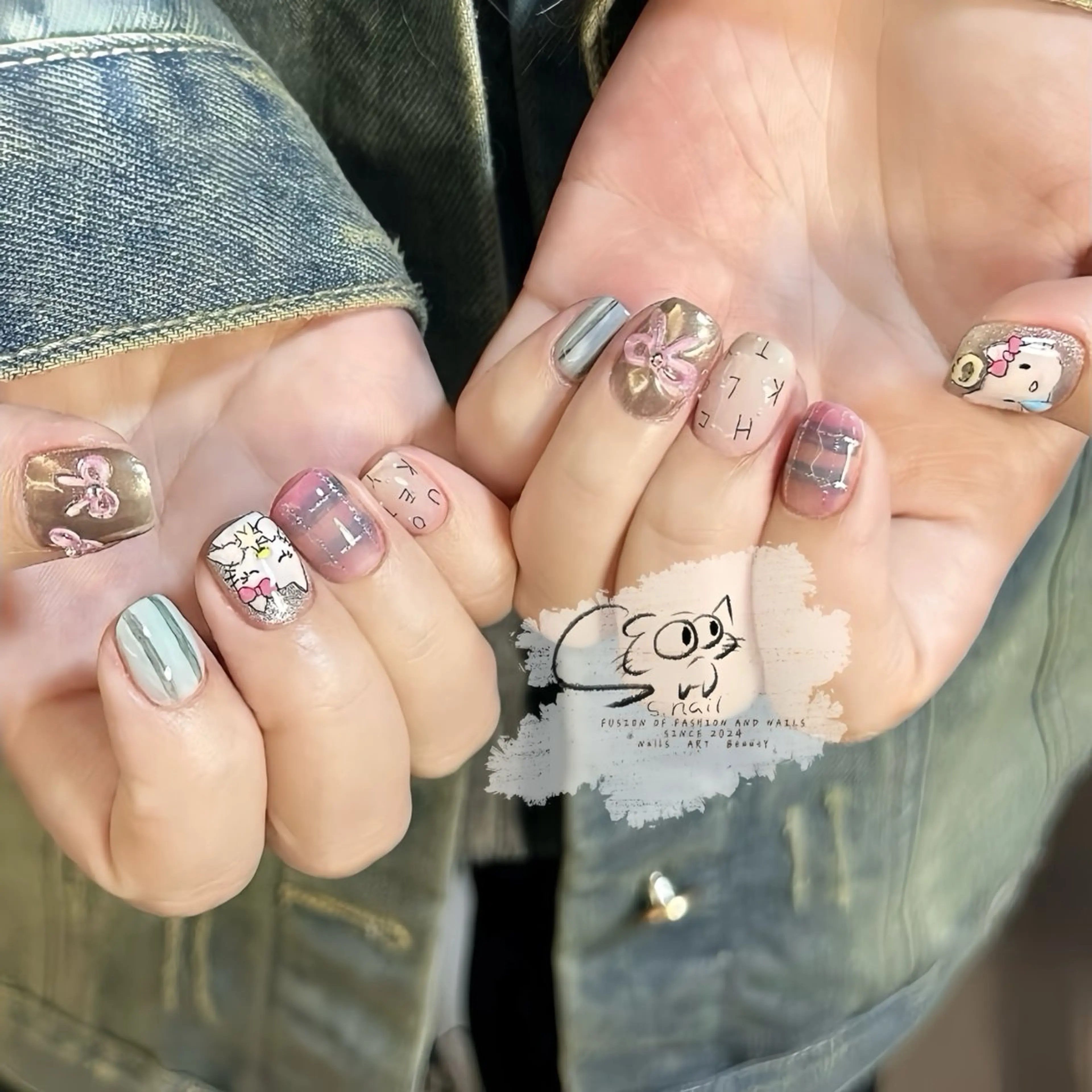 ネイル チークネイル フレンチネイル グラデーション マグネットネイル ワンカラーネイル S.nail _のネイルデザイン
