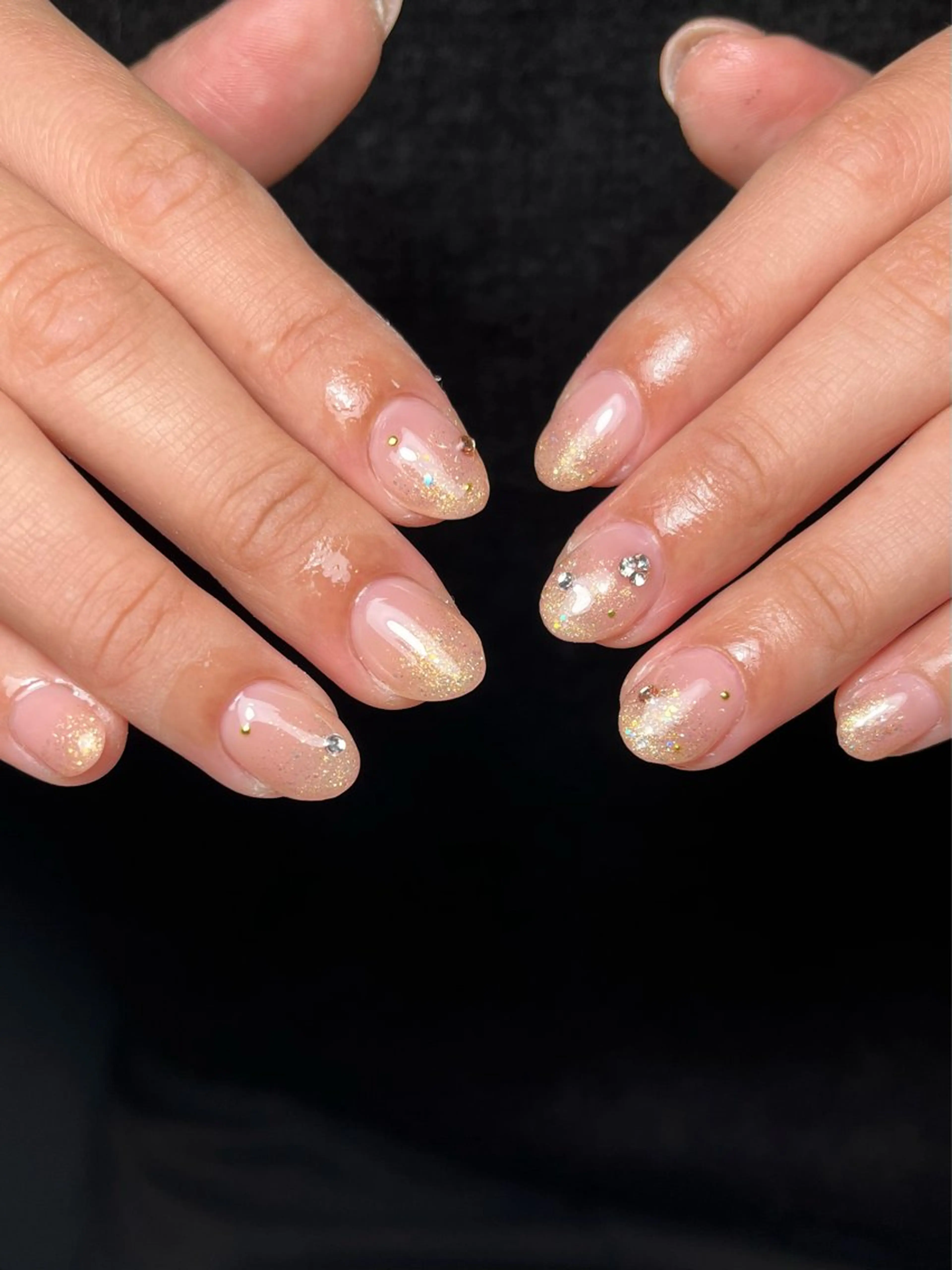 ネイル アートネイル グラデーション ラメ(グリッター) ラメグラデーション ハンドネイル ballie／小野原 なつみのネイルデザイン