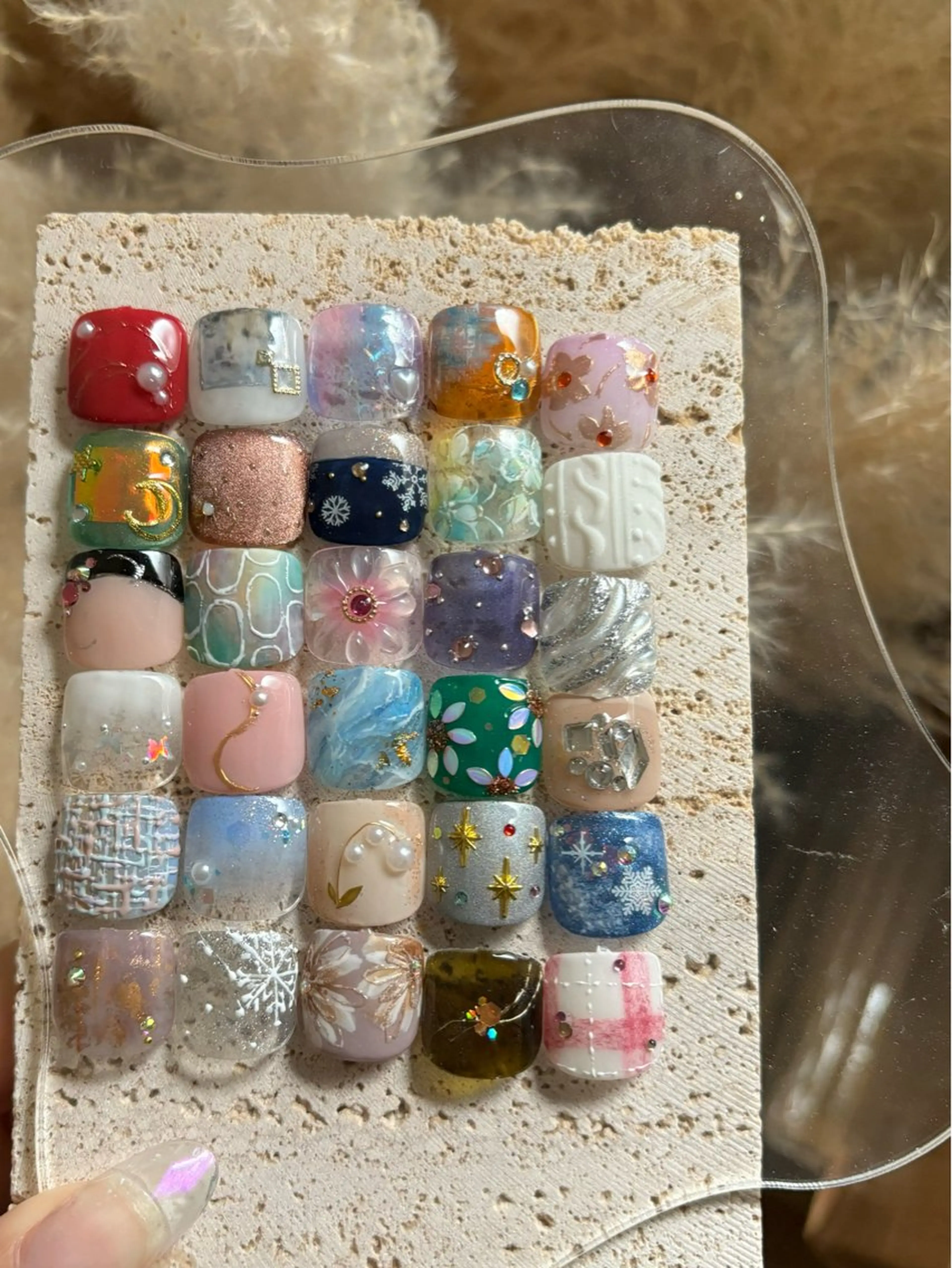 ［foot］standard course  親指アート２本付♪ サンプルから選択‼︎ color/stone変更可の写真