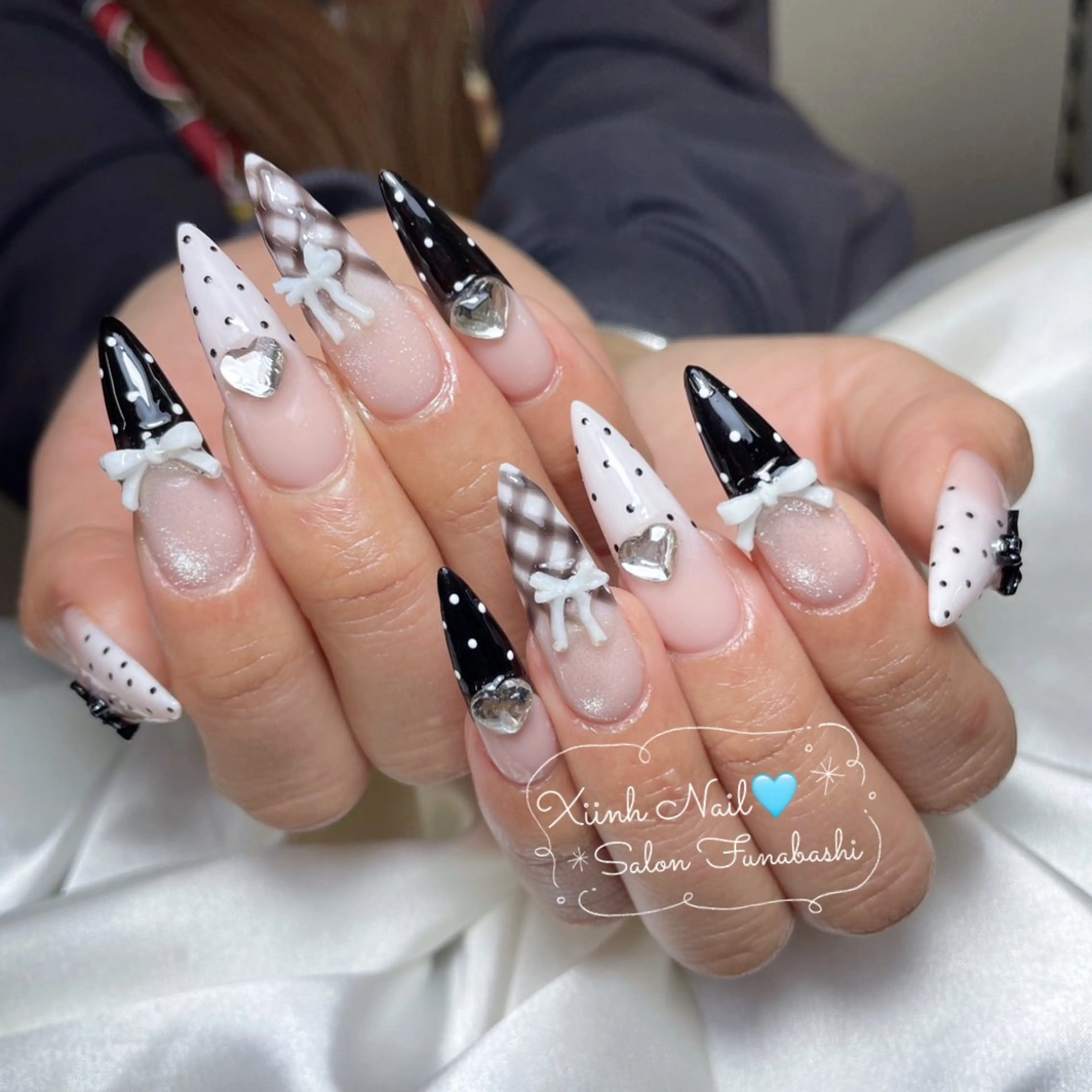 ネイル チークネイル 桜ネイル 長さ出し フットネイル ジェルネイル ハンドネイル XIINH NAIL SALONのネイルデザイン