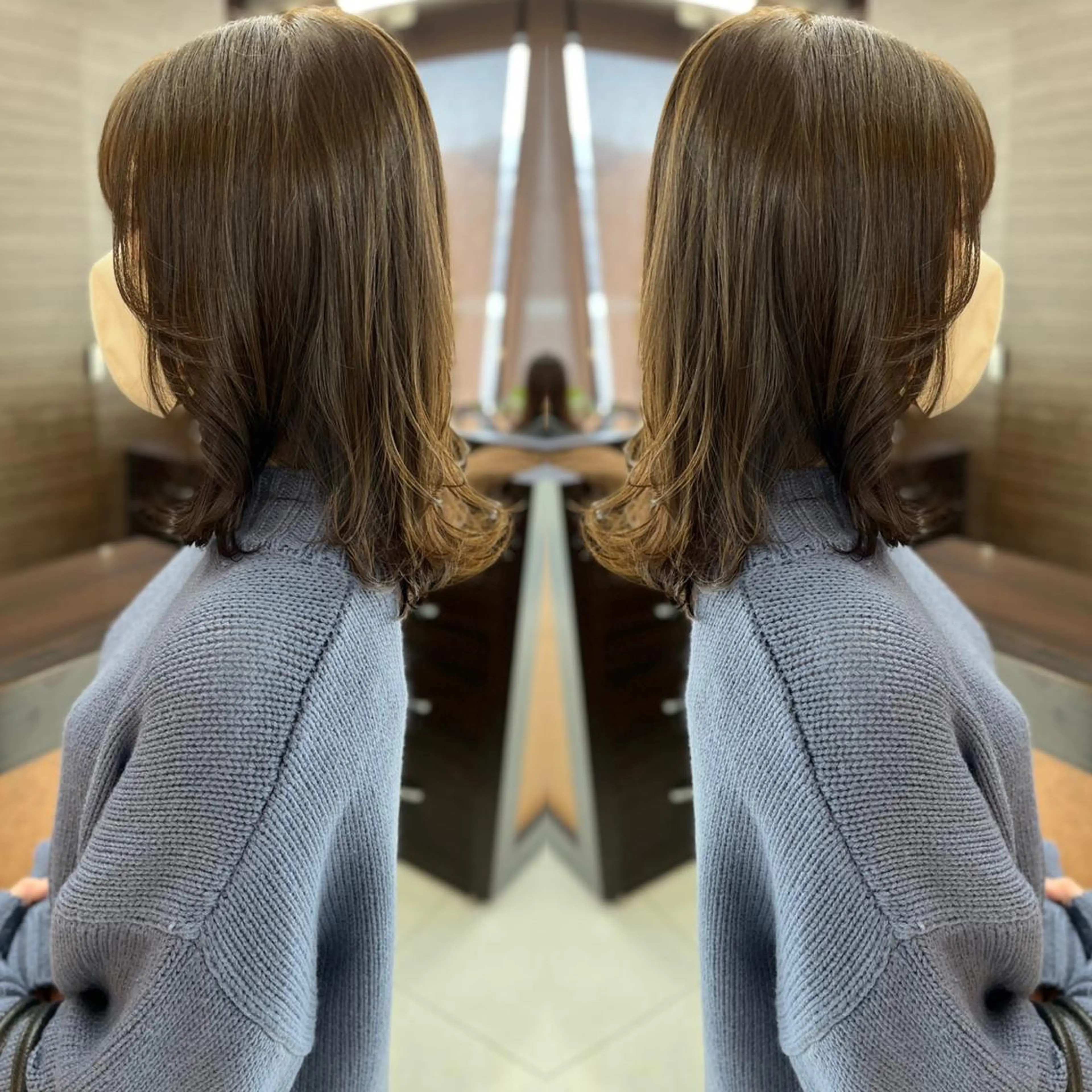 ミディアム カラー ブリーチ 透明感カラー ブリーチなしカラー カット ヘアカラー トリートメント BOOTH share salon所属・ハタケヤマヨシキ ／BOOTHのヘアスタイル