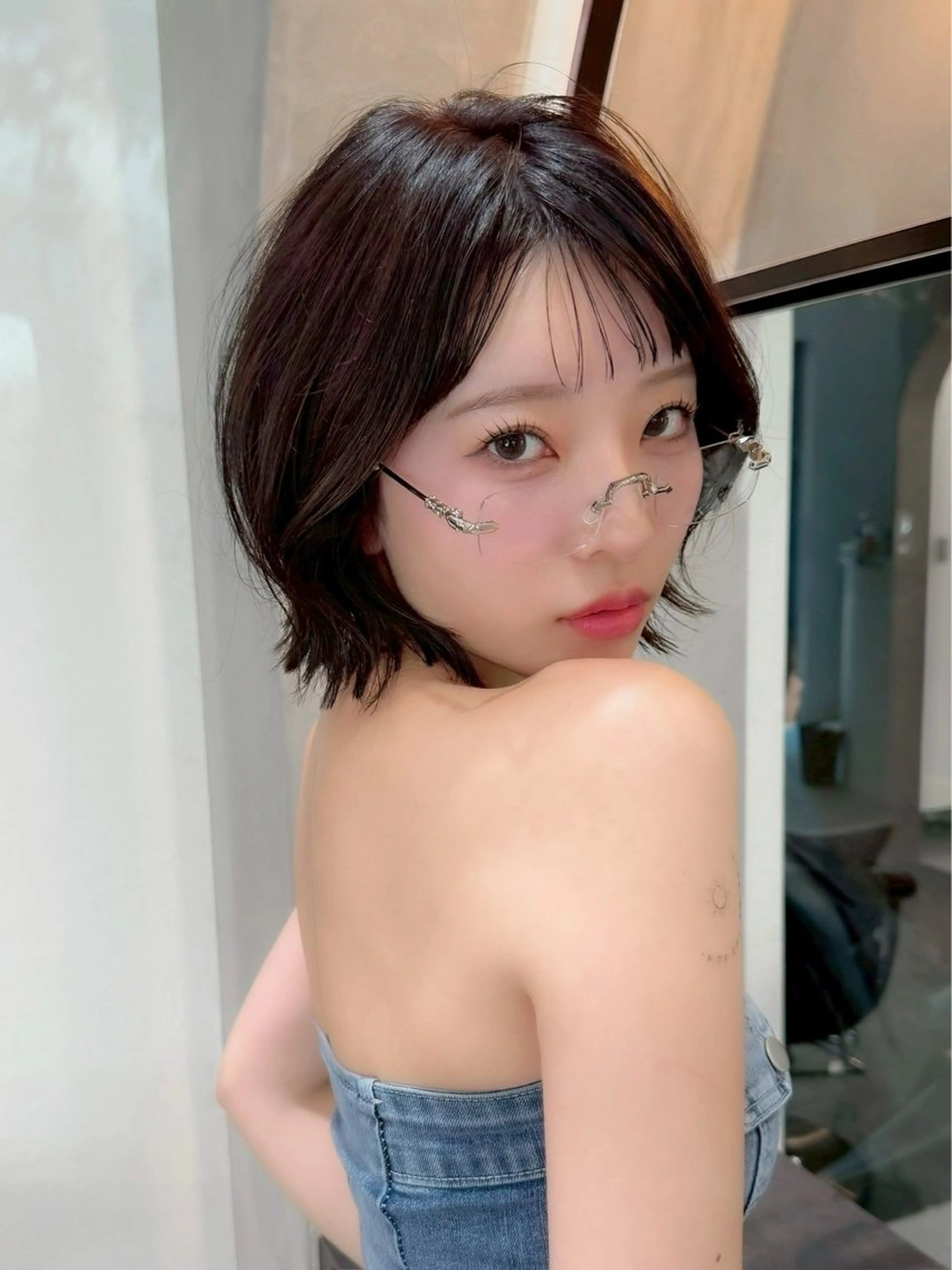 ショート ヘアカラー トリートメント なお／カラー モデル募集中💙のヘアスタイル