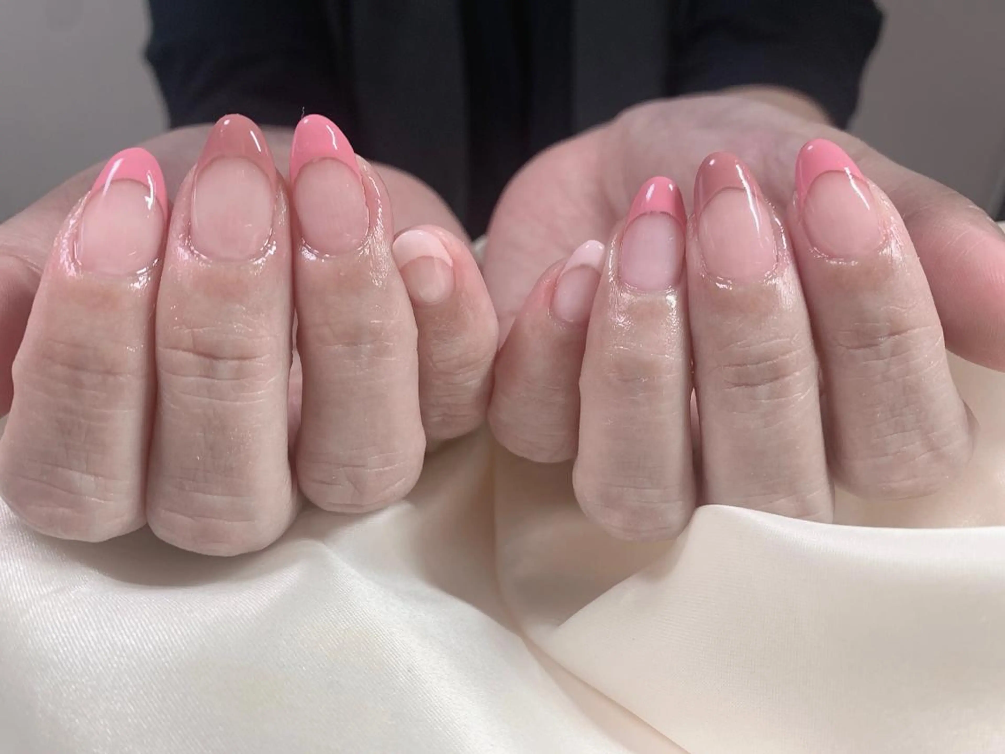 ネイル フレンチネイル ピンク kikinail 溝の口のネイルデザイン