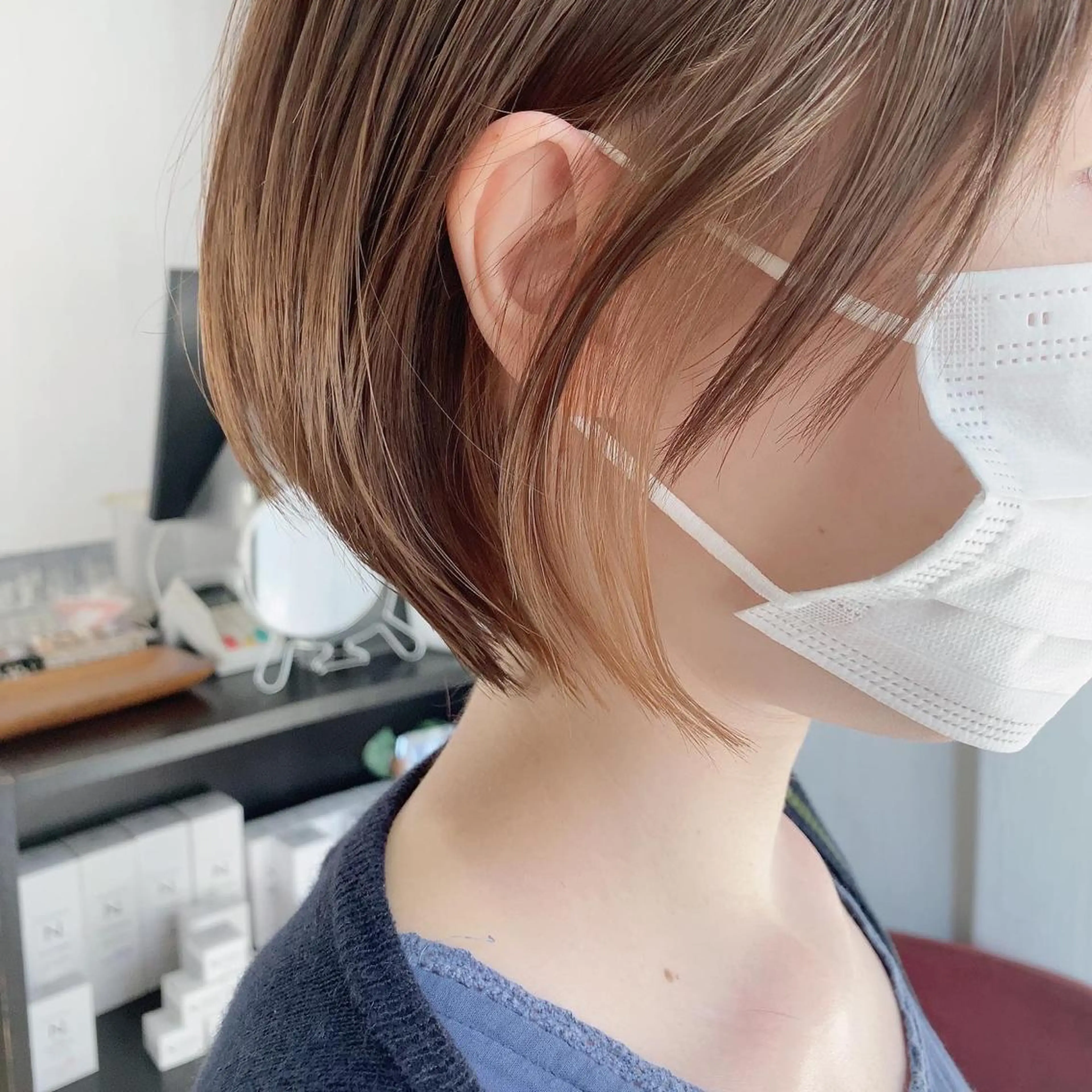 ショート カラー ショートヘア トリートメント 美髪❣️縮毛矯正/ 髪質改善✨/山本のヘアスタイル