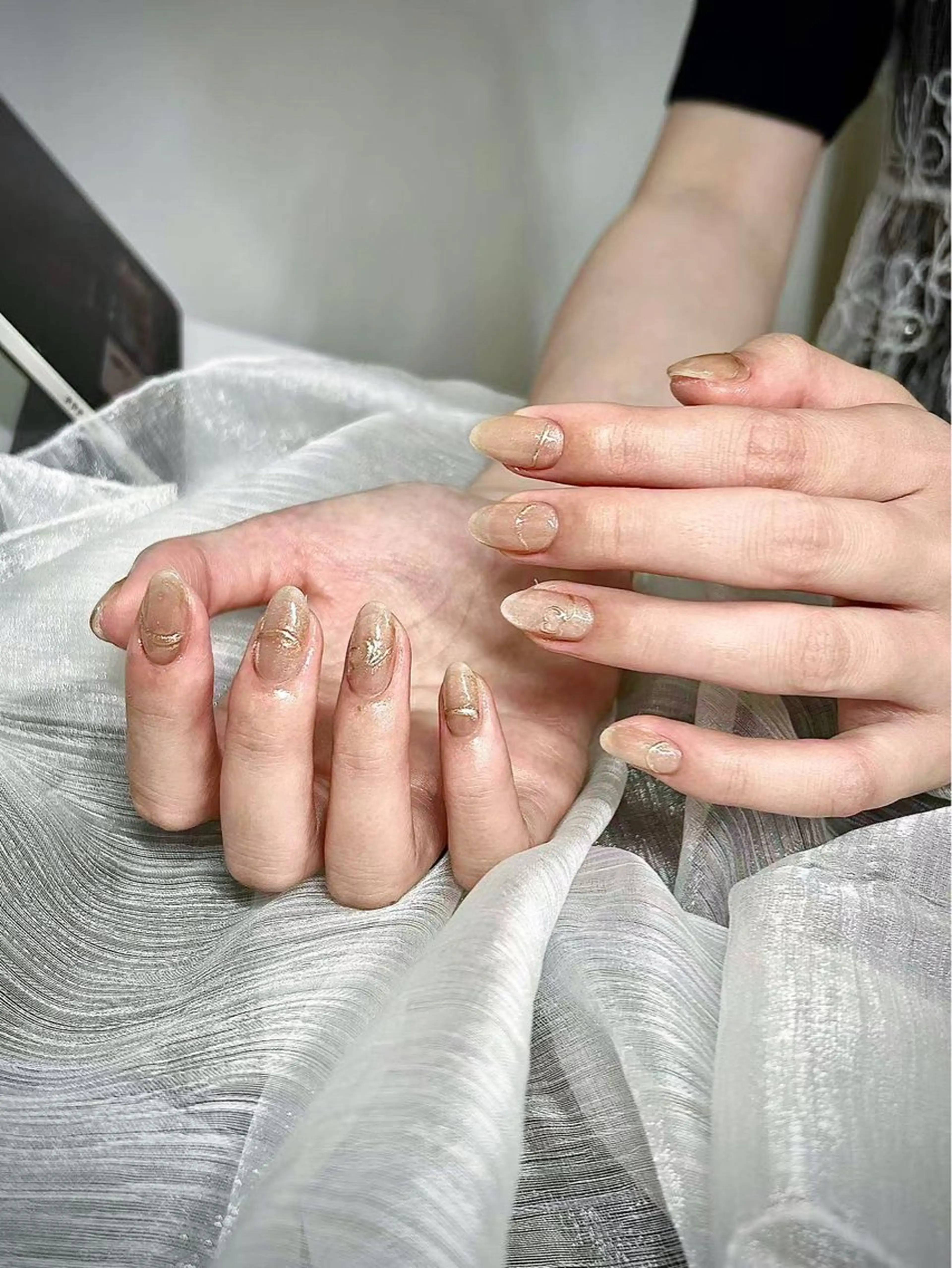 ネイル スカルプネイル シンプルネイル Lu nailsalonのネイルデザイン