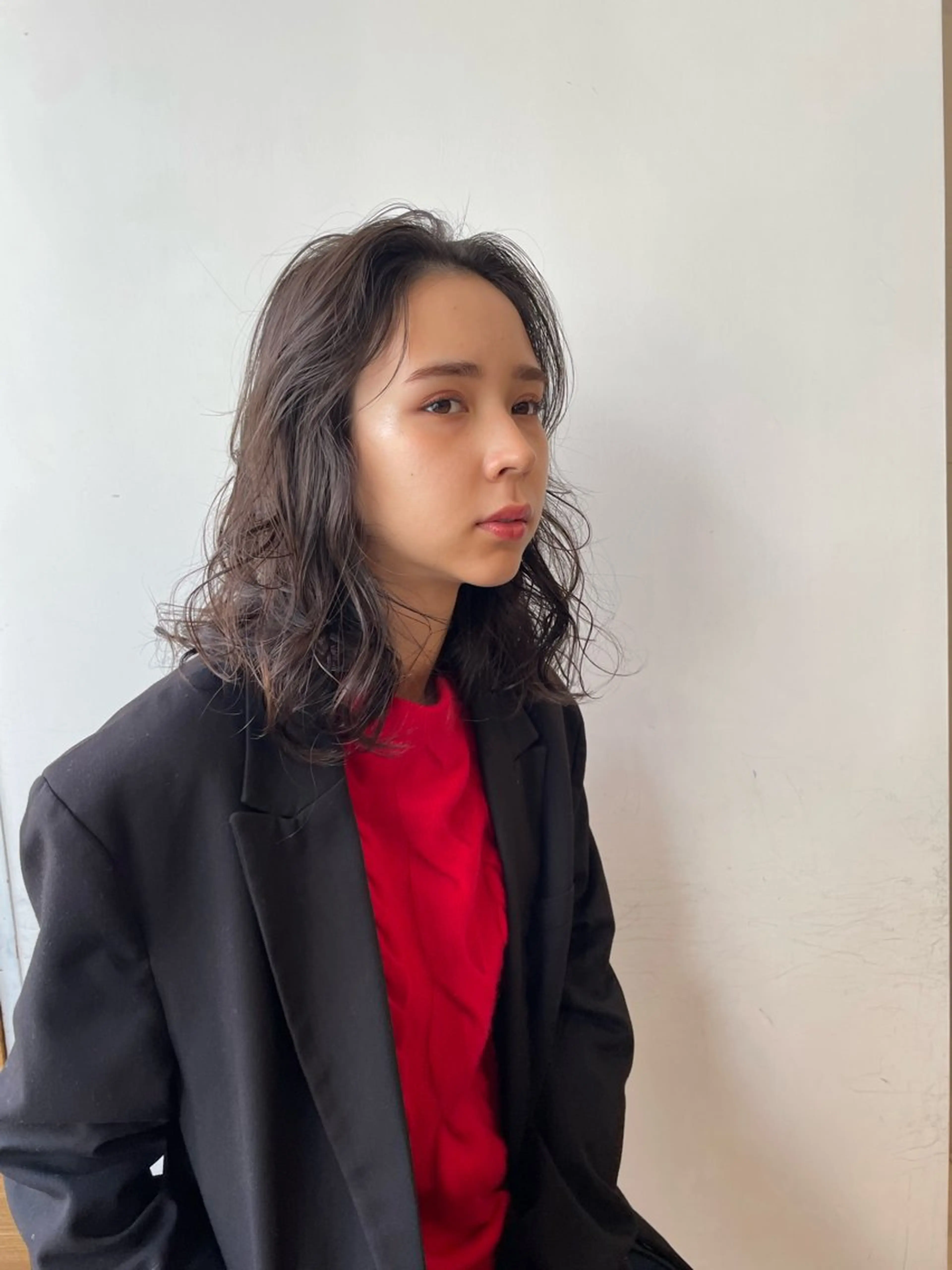 ミディアム パーマ ミディアムパーマ カット パーマ ボブ/ミディアム 親しみやすさ/さくらのヘアスタイル