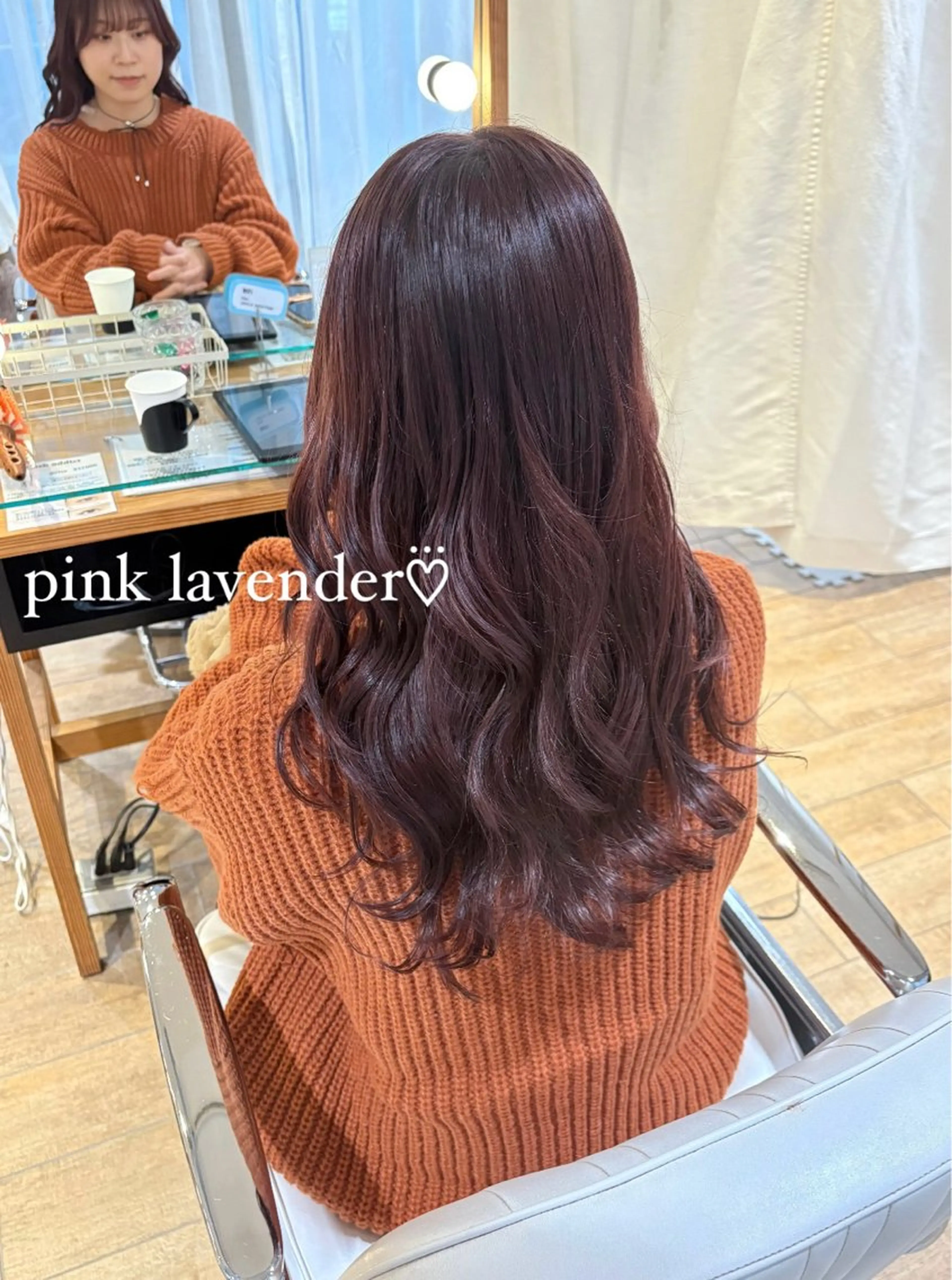 セミロング カラー ヘアアレンジ ヘアカラー トリートメント ハイトーンピンク🍑 ブリーチ🍑RINAのヘアスタイル