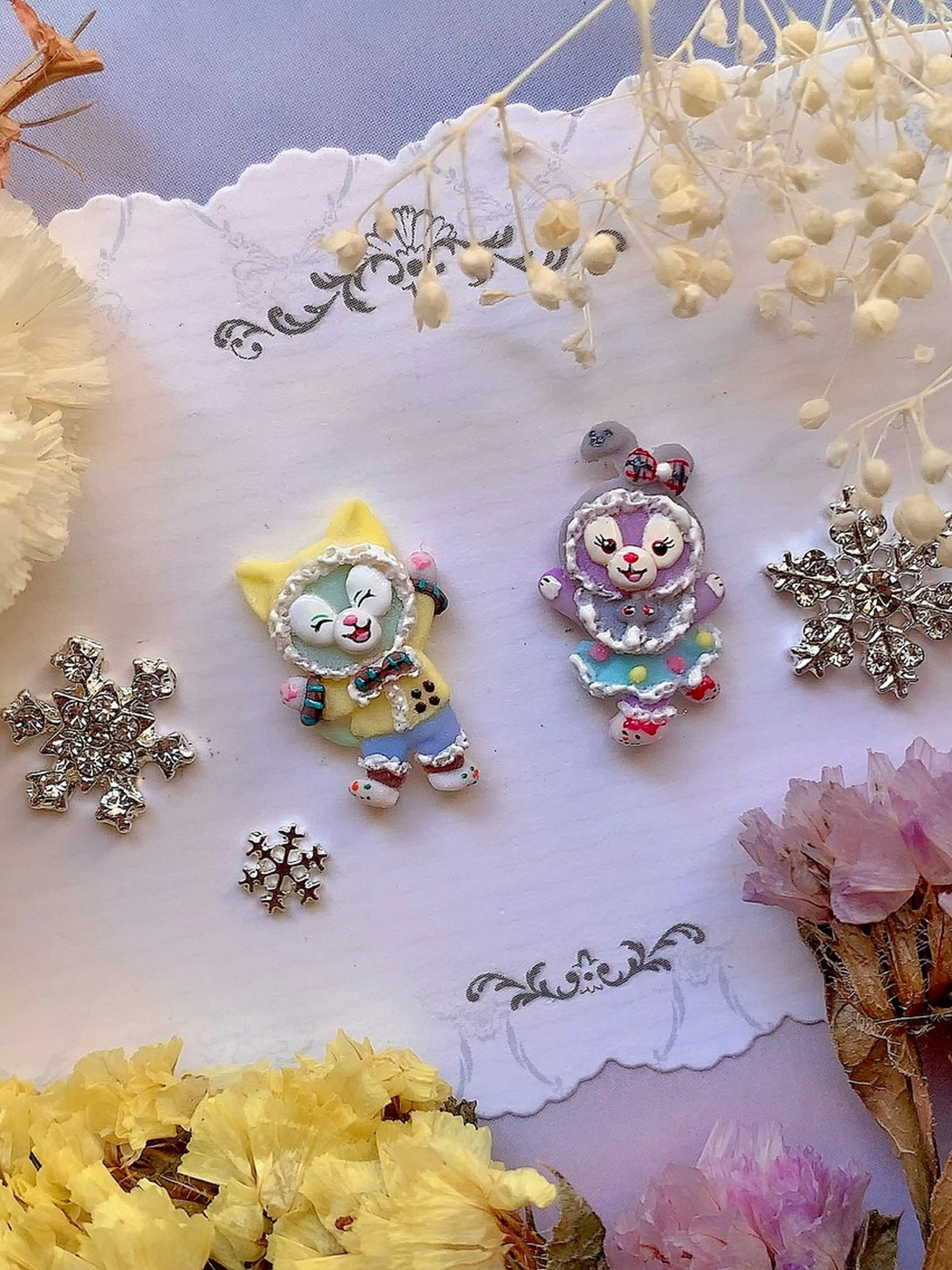 ネイル アートネイル ぷっくりネイル 冬ネイル 3Dアートネイル💗 都築レナのネイルデザイン