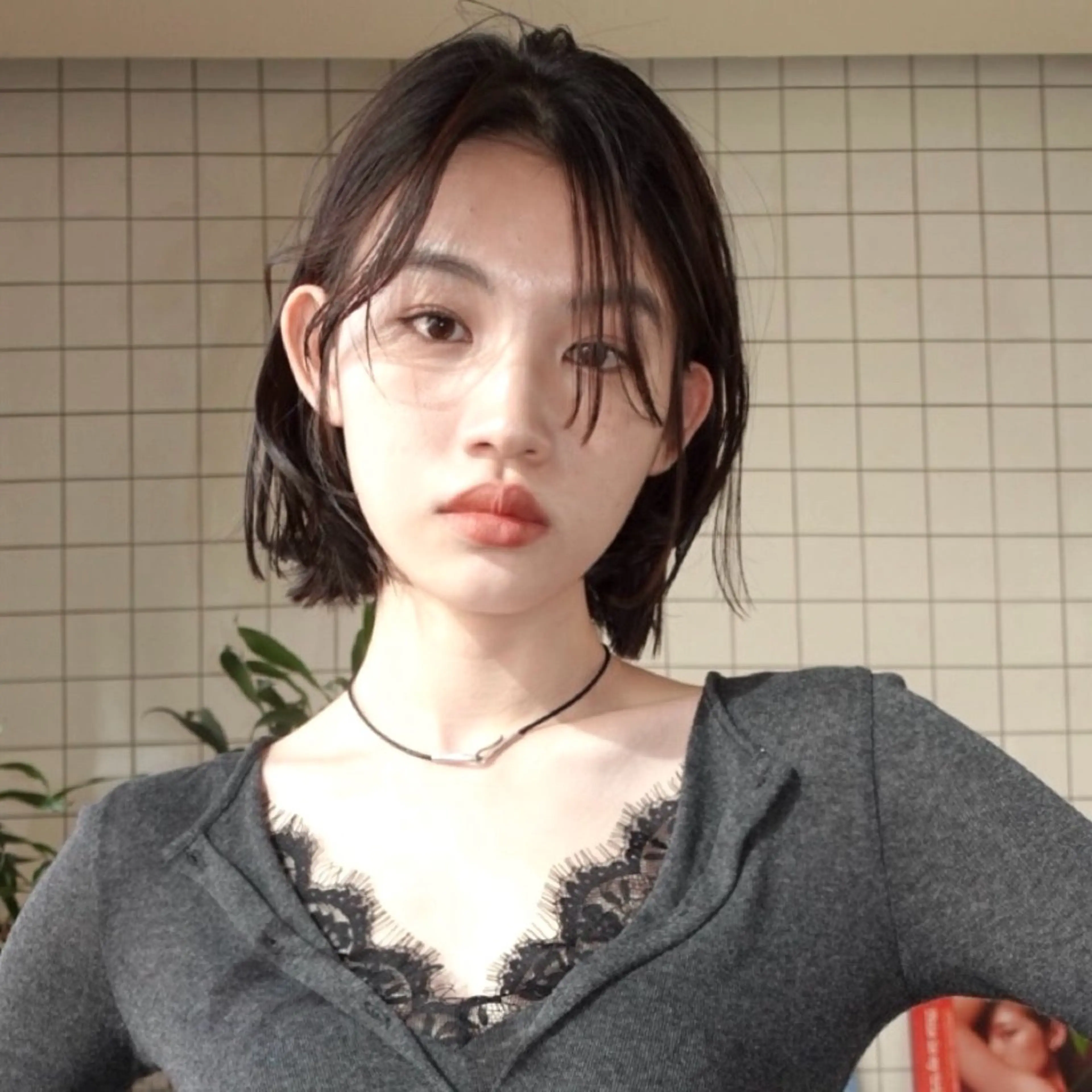 ミディアム カラー ボブレイヤー ボブ レイヤーカット 外ハネヘア レイヤーカット ボブ　渋谷のヘアスタイル