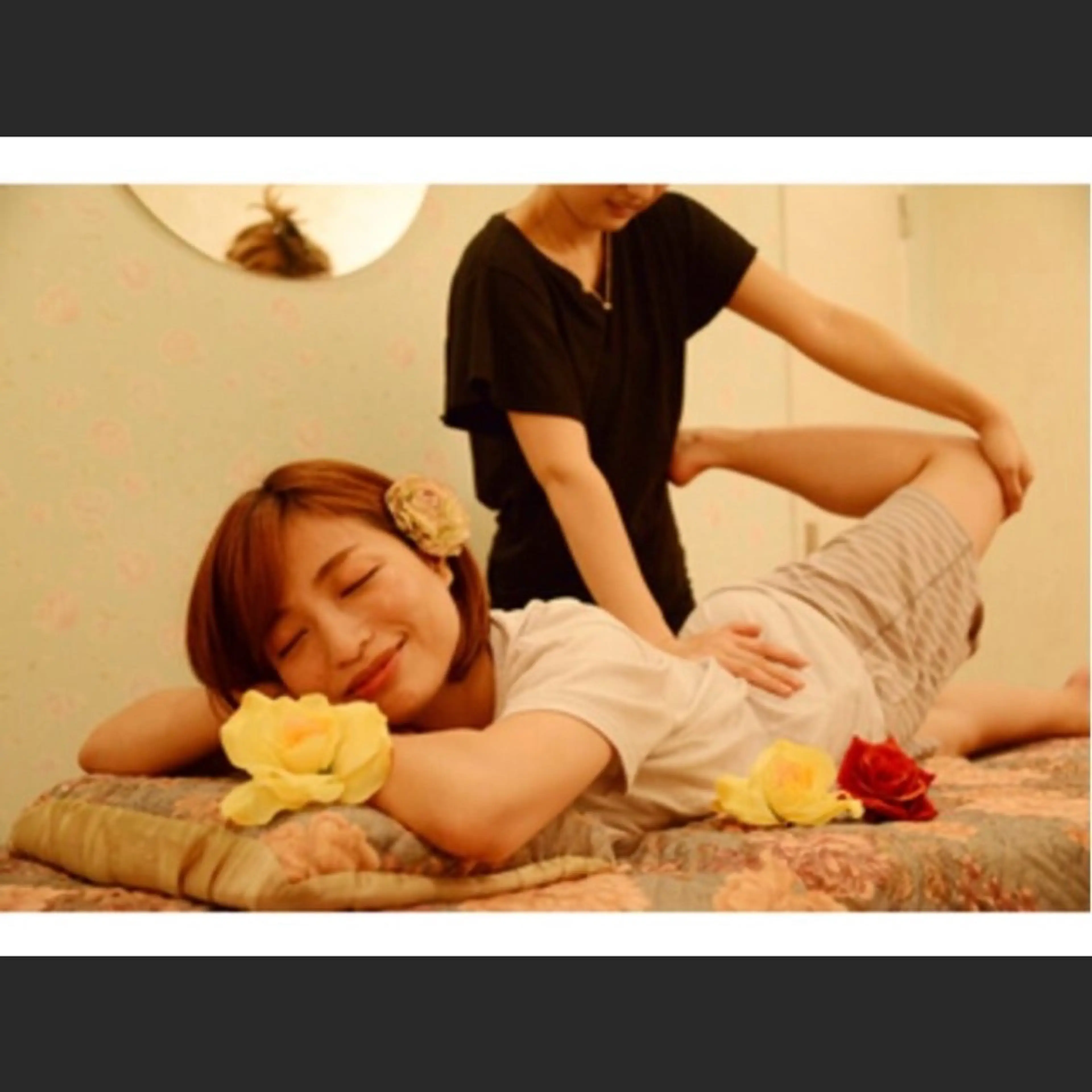 全身もみほぐし（頭＋首＋肩＋腰＋脚　全体プラン） 60分。男性のお客様も大歓迎ですの写真