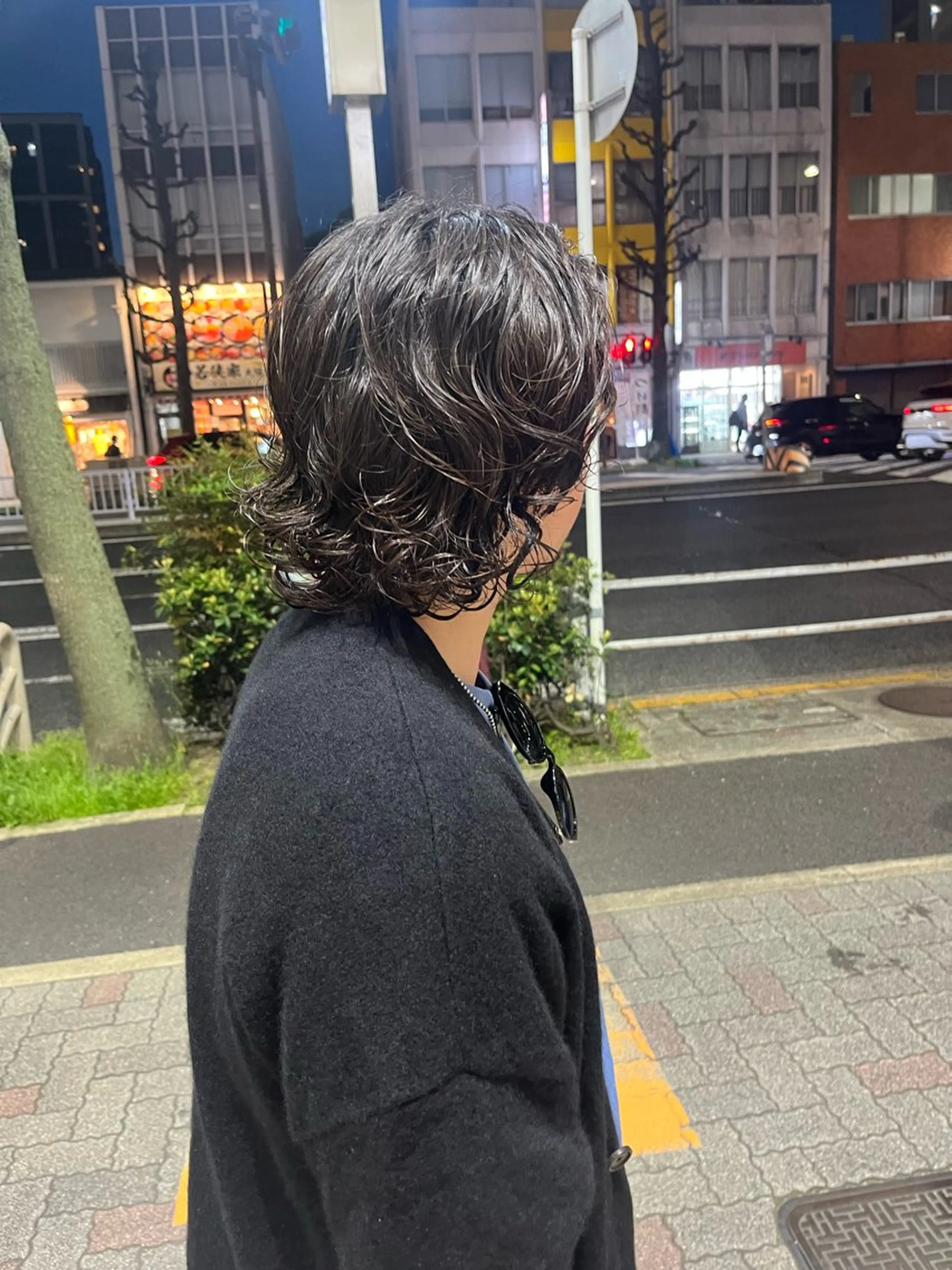 ミディアム パーマ ミディアムパーマ ボブ 透明感カラー人気 ナンバーワンMIYUのヘアスタイル