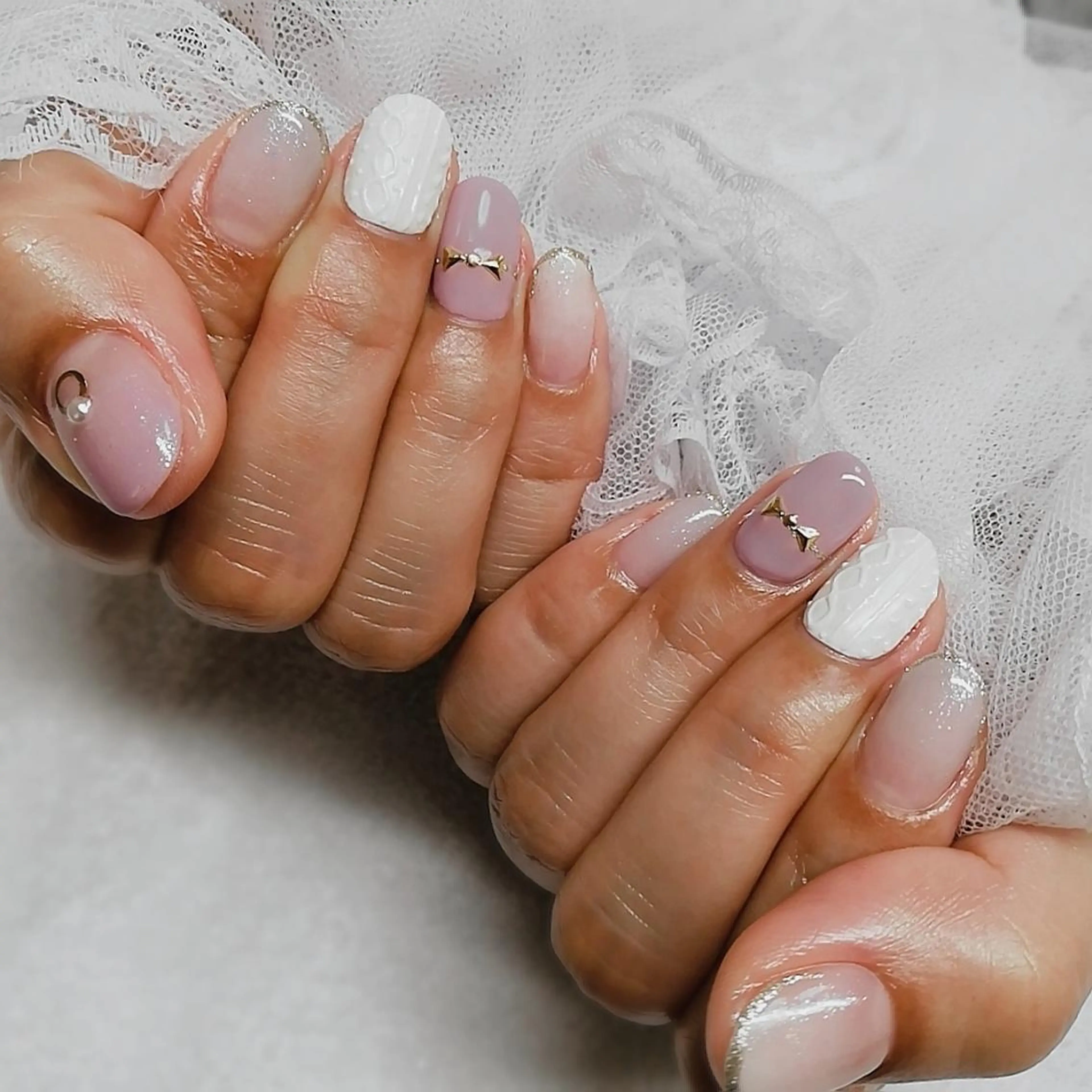 ネイル ストーンネイル ハンドネイル 柴崎 美幸のネイルデザイン