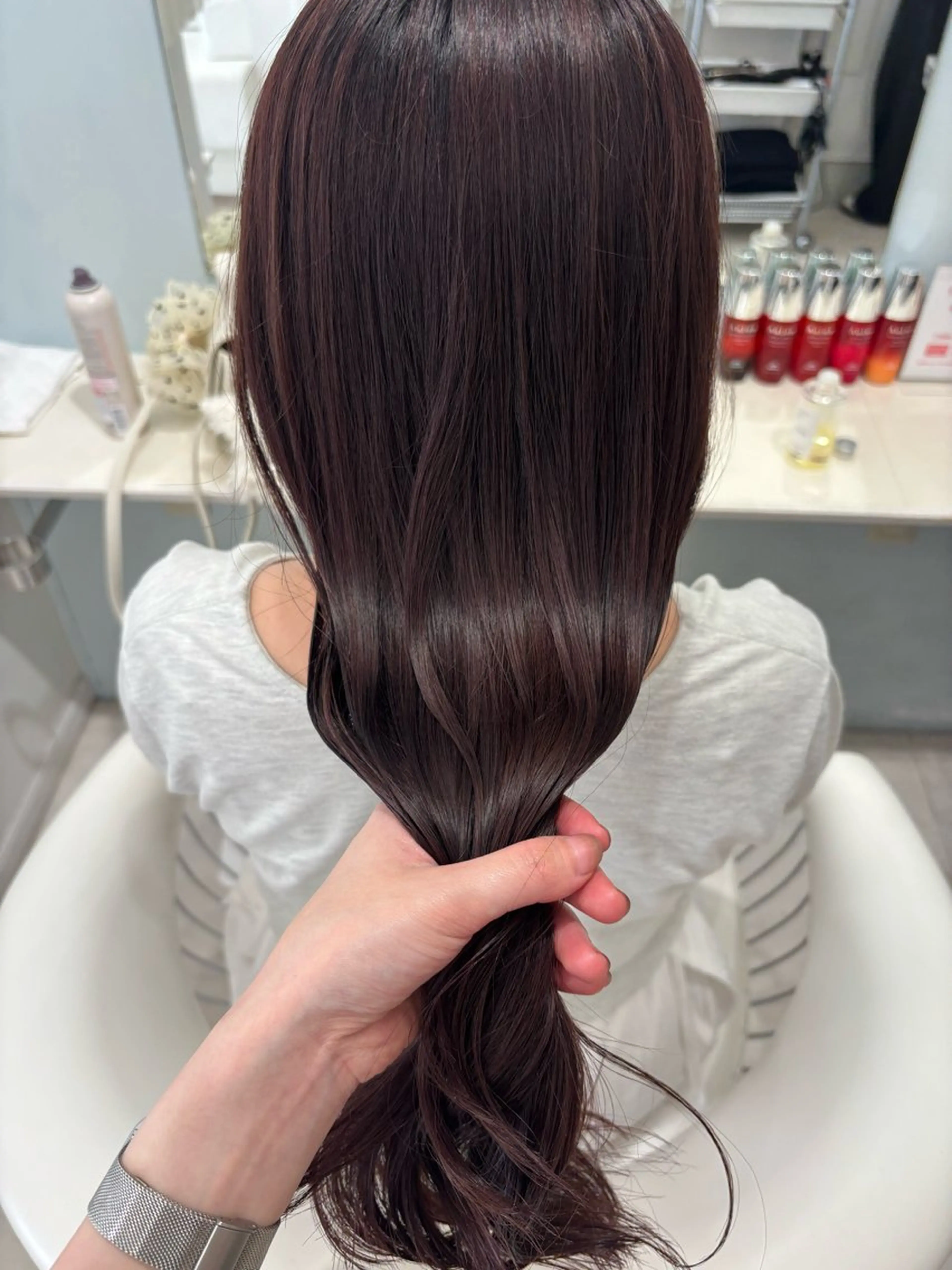 ロング カラー ParveMix 楠本結菜のヘアスタイル