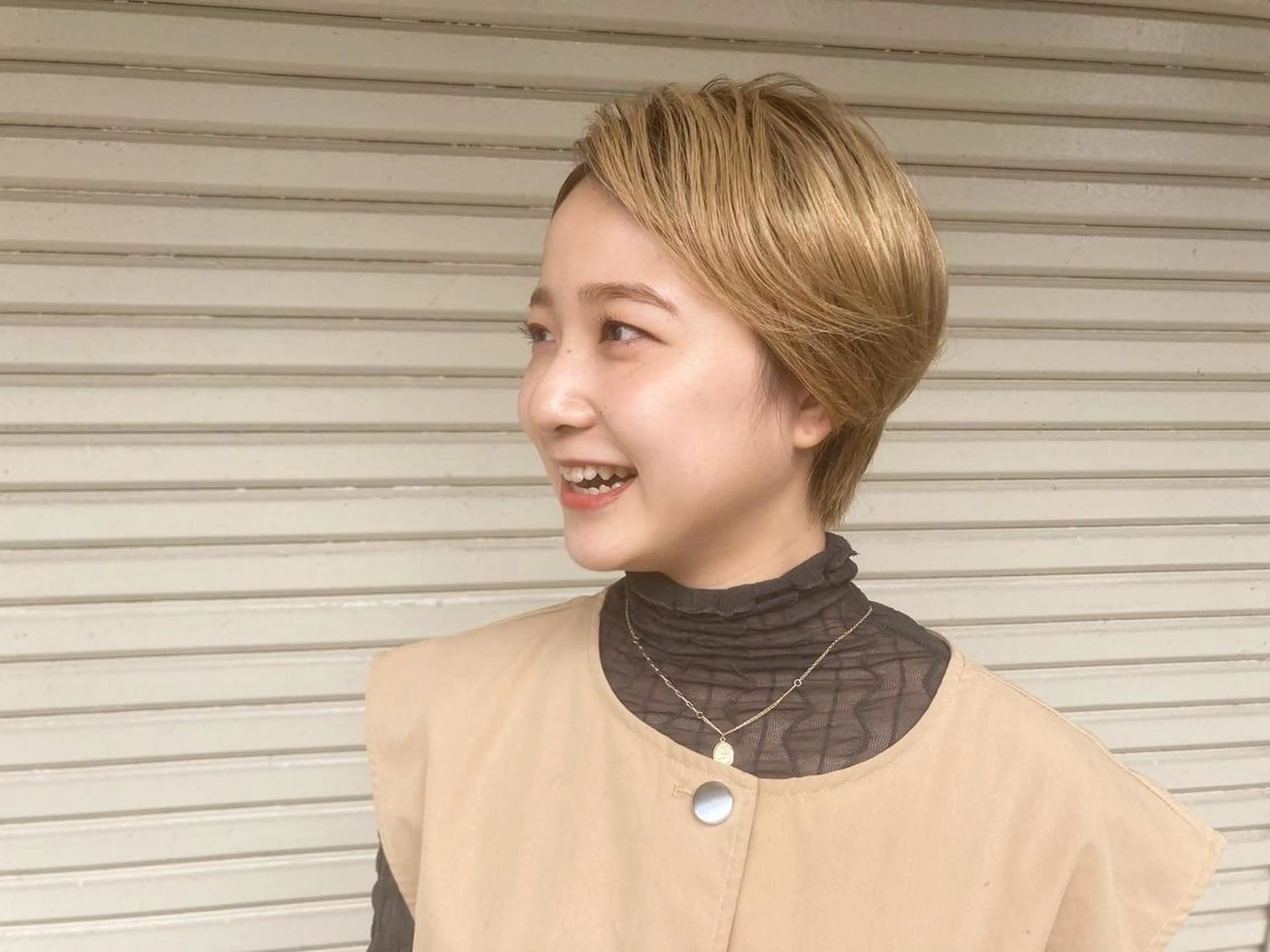 ショート ボブ ハイライト 姫カット おくれ毛 ✂︎岡根 京花✂︎のヘアスタイル