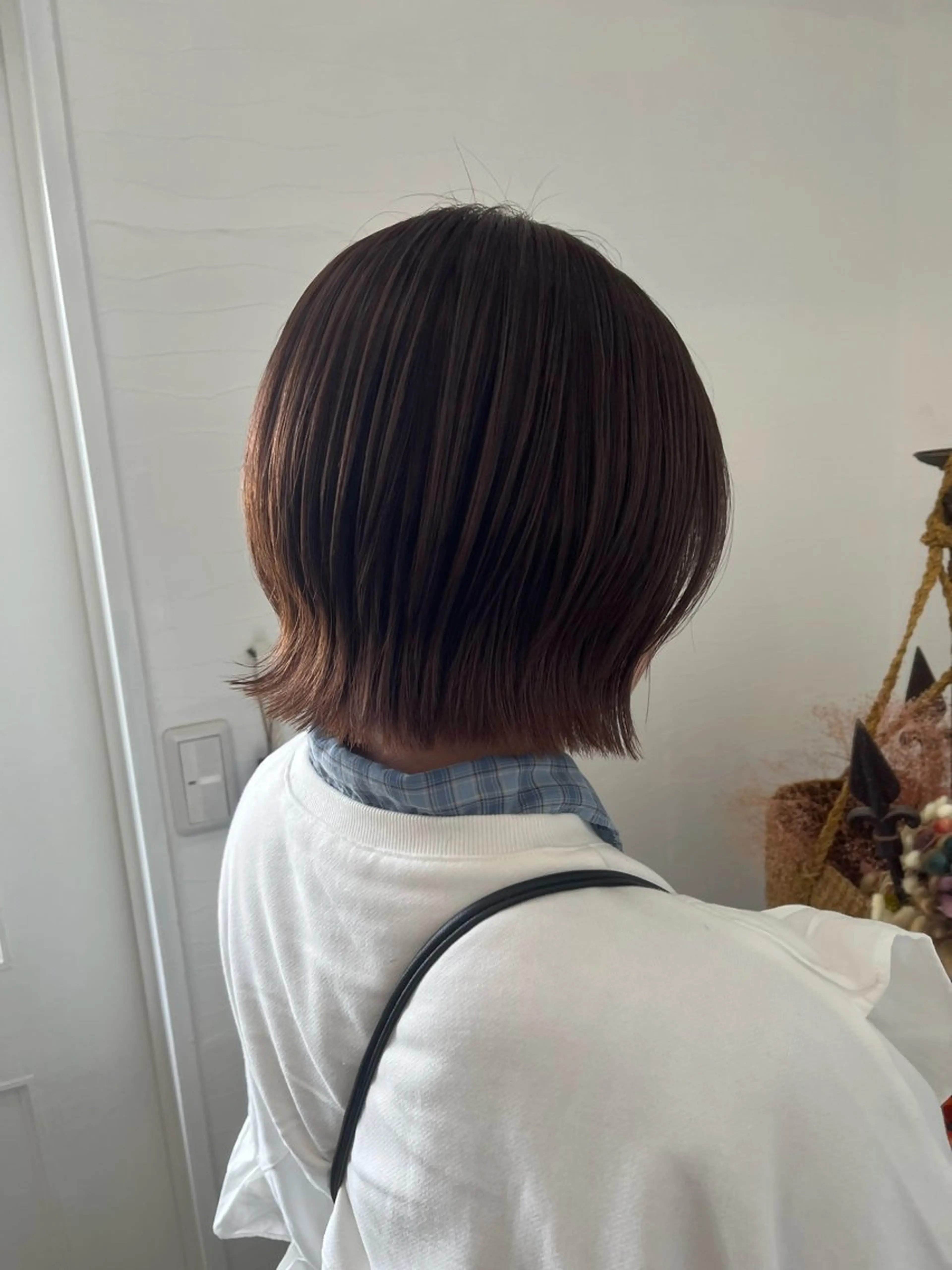 ミディアム カラー 黒髪 ブリーチ ブルーカラー ブルーブラック ブラウンカラー カット ヘアカラー トリートメント YUIMARL 倉敷店🌸SAEのヘアスタイル