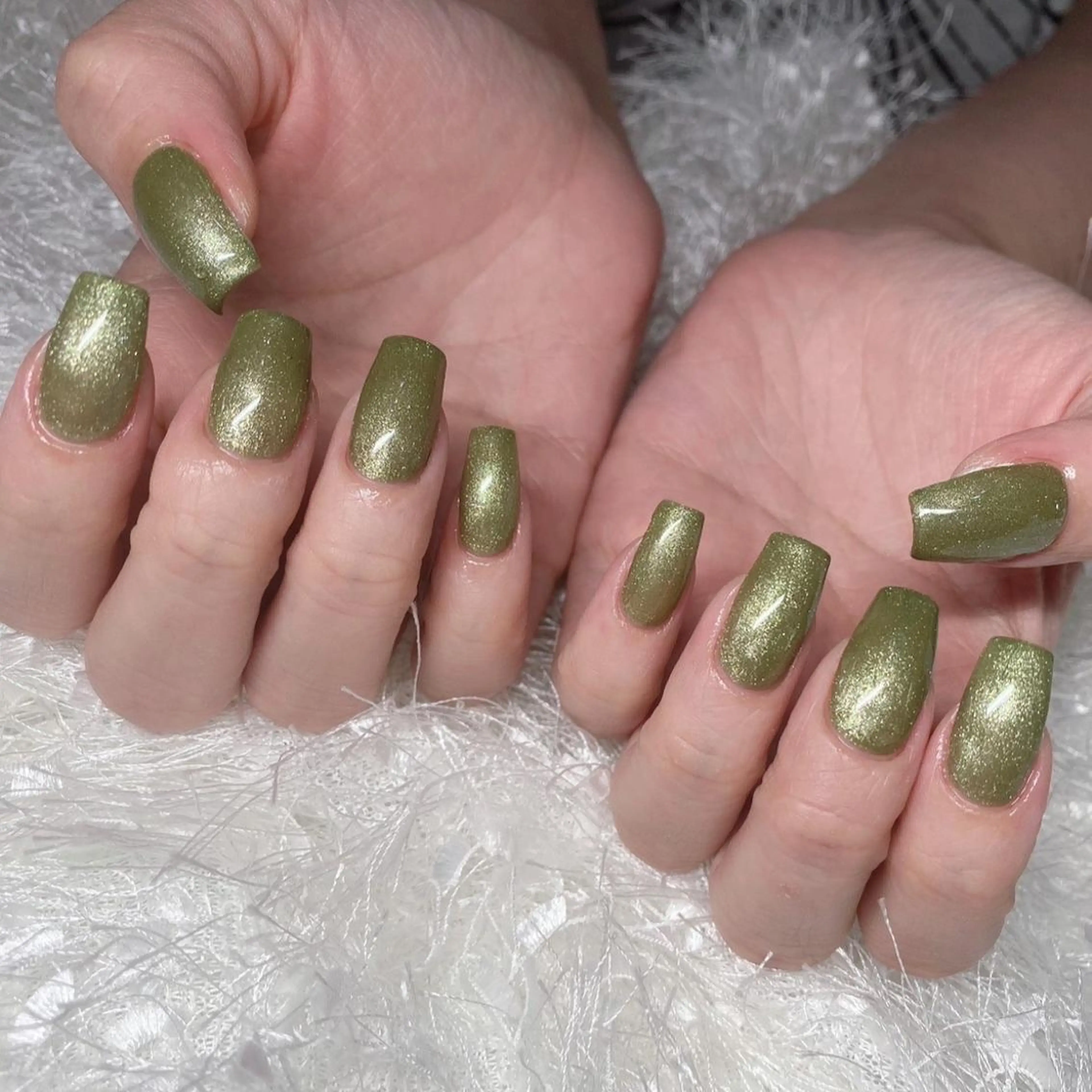 ネイル 長さ出し ジェルネイル グラデーション グリーン 韓国ネイル ハンドネイル Nail&eye Belire 新宿のネイルデザイン