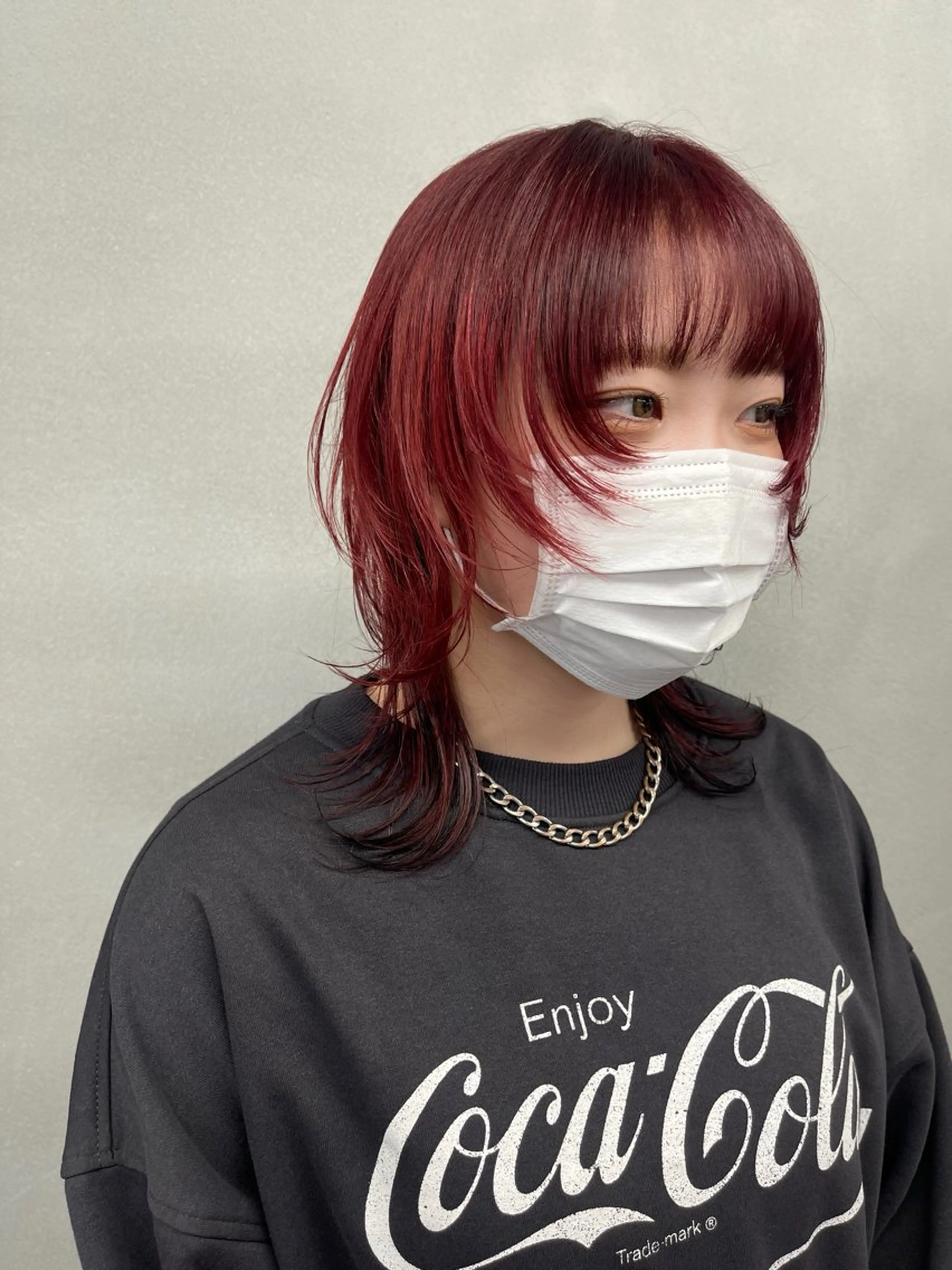 ミディアム ウルフカット カット ヘアカラー 柏 ウルフ/レイヤー 田中佐和🐺のヘアスタイル