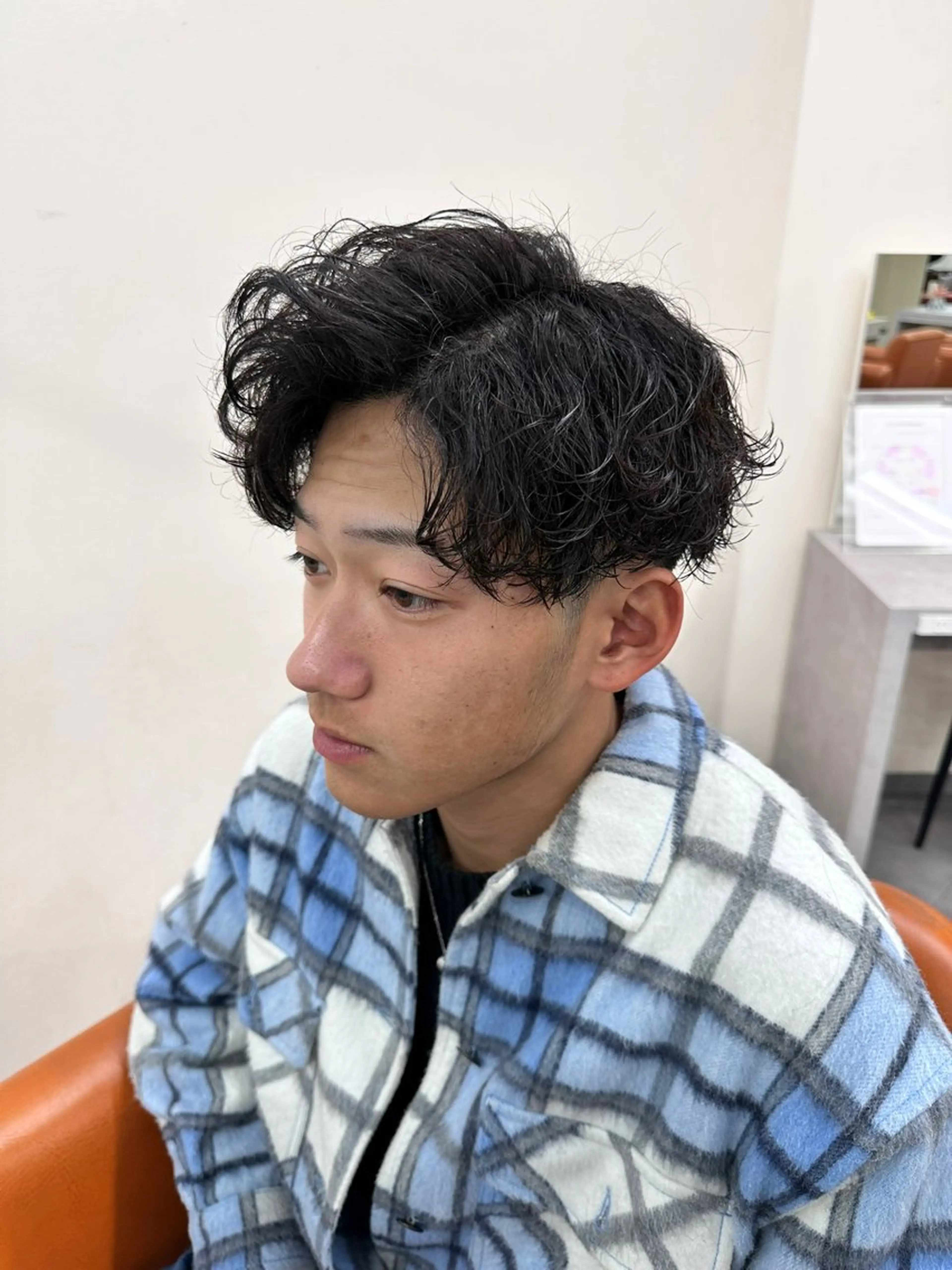 パーマ メンズ カット パーマ ニュアンス/シャドウ /韓国系/梅田茶屋町のヘアスタイル