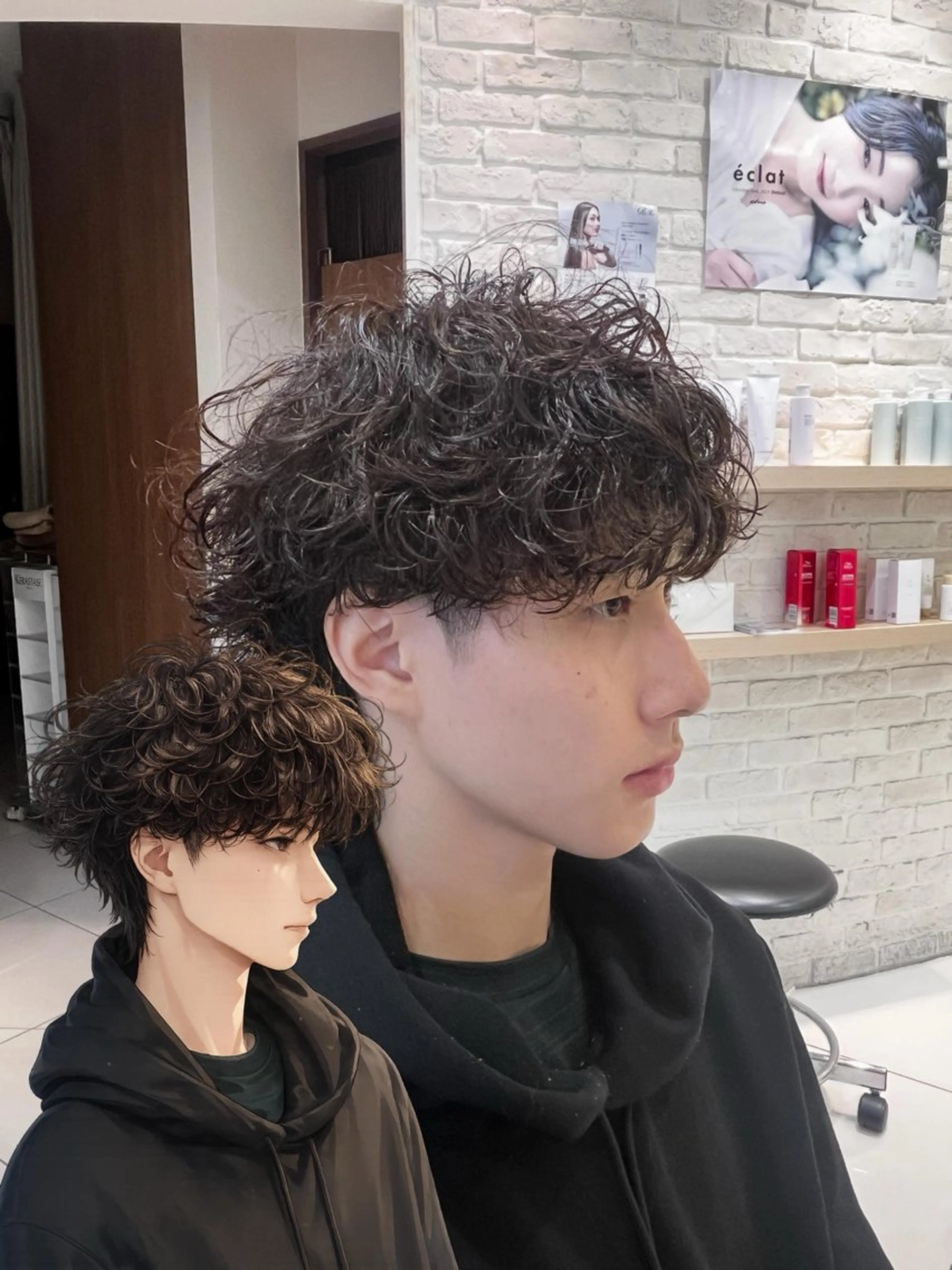 パーマ メンズ メンズパーマ 波巻きパーマ カット パーマ メンズパーマ特化型 美容師/荒井海音のヘアスタイル