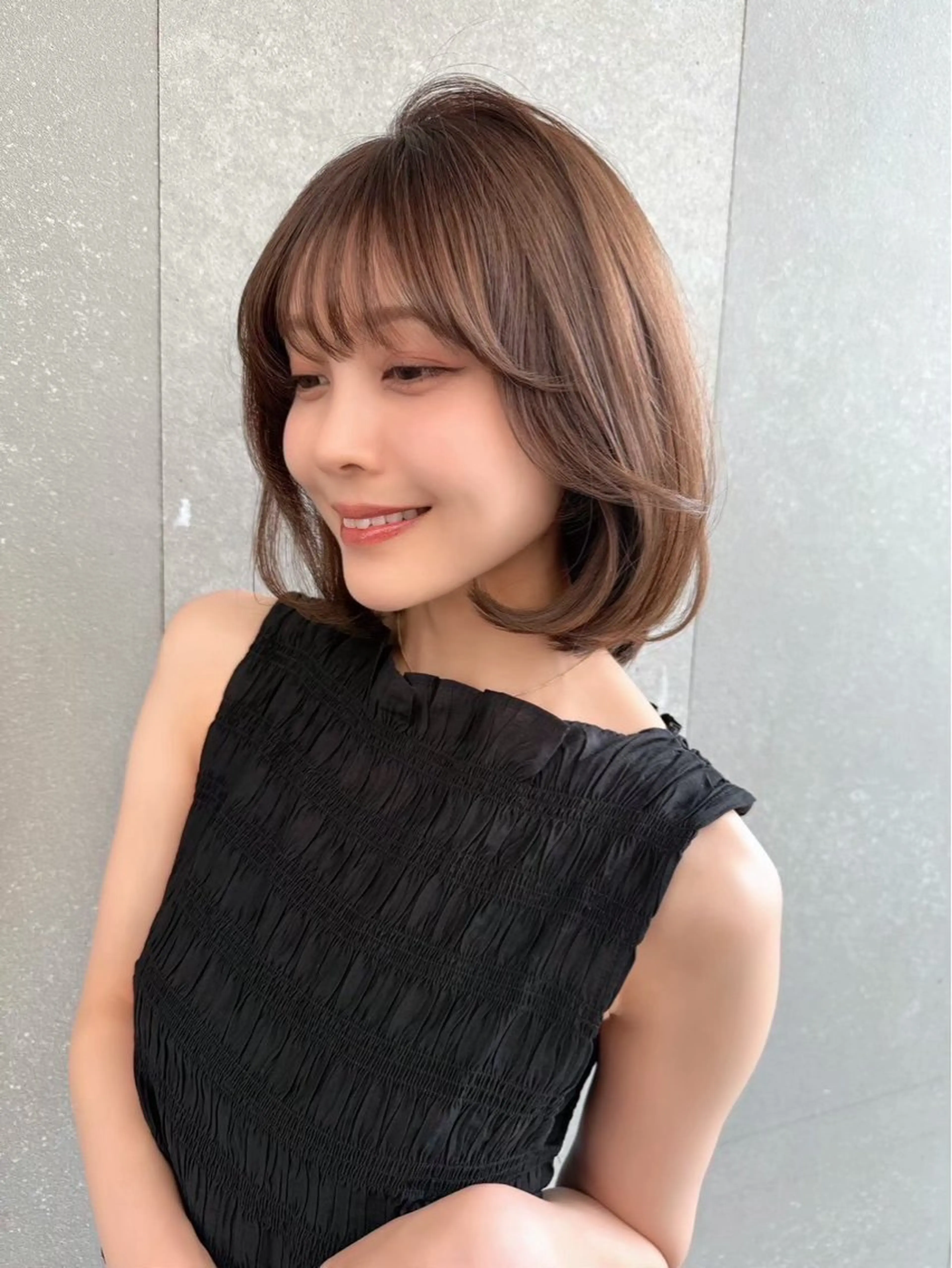 ショート カラー パーマ ベージュカラー ブリーチ ブラウンカラー ショコラベージュ ショコラブラウン 平川 友理/韓国ヘア💘のヘアスタイル