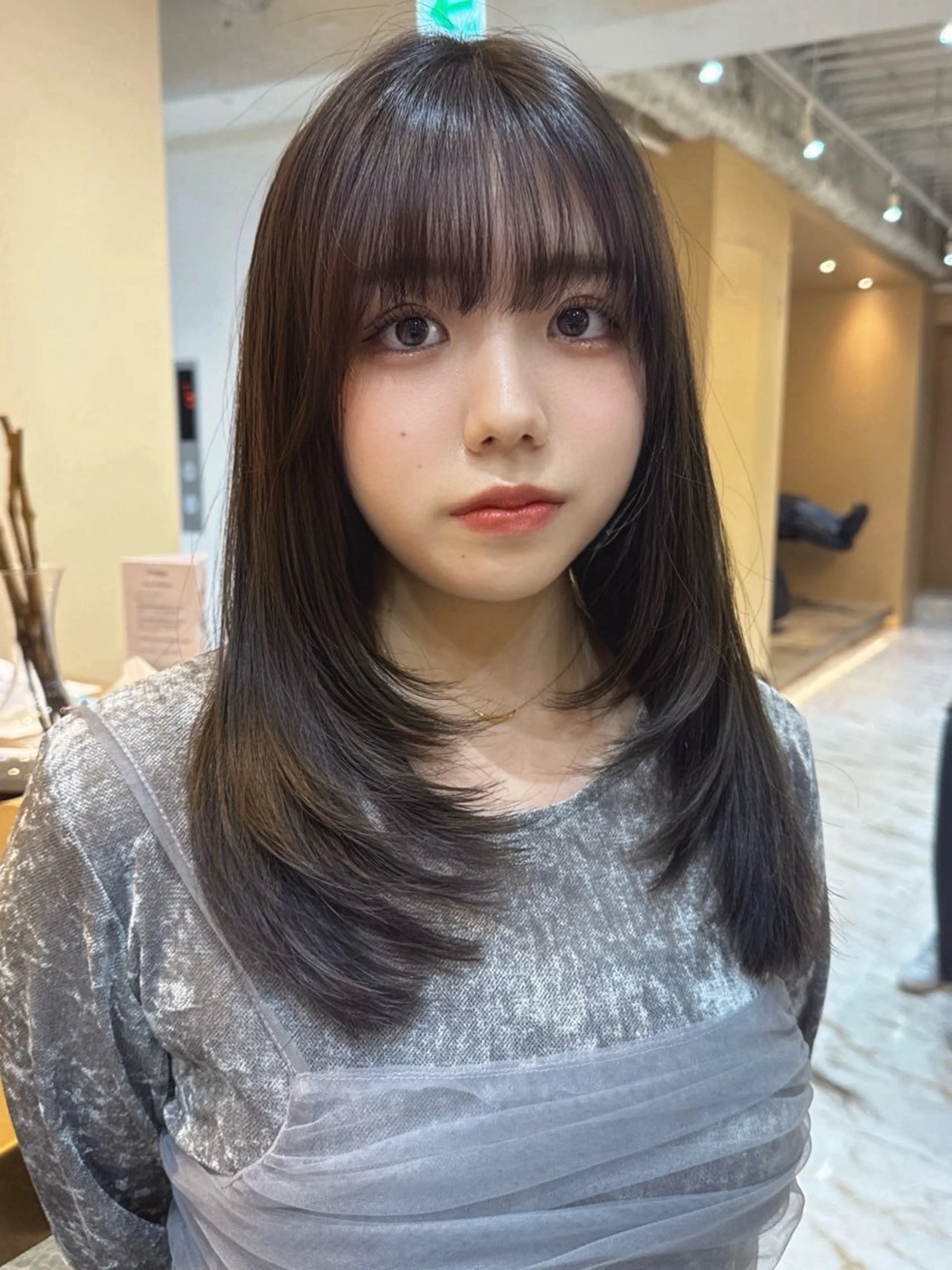 セミロング レイヤーカット カット ヘアカラー トリートメント ヘッドスパ 🌸韓国レイヤー特化 🌸髪質改善🧖来輝のヘアスタイル