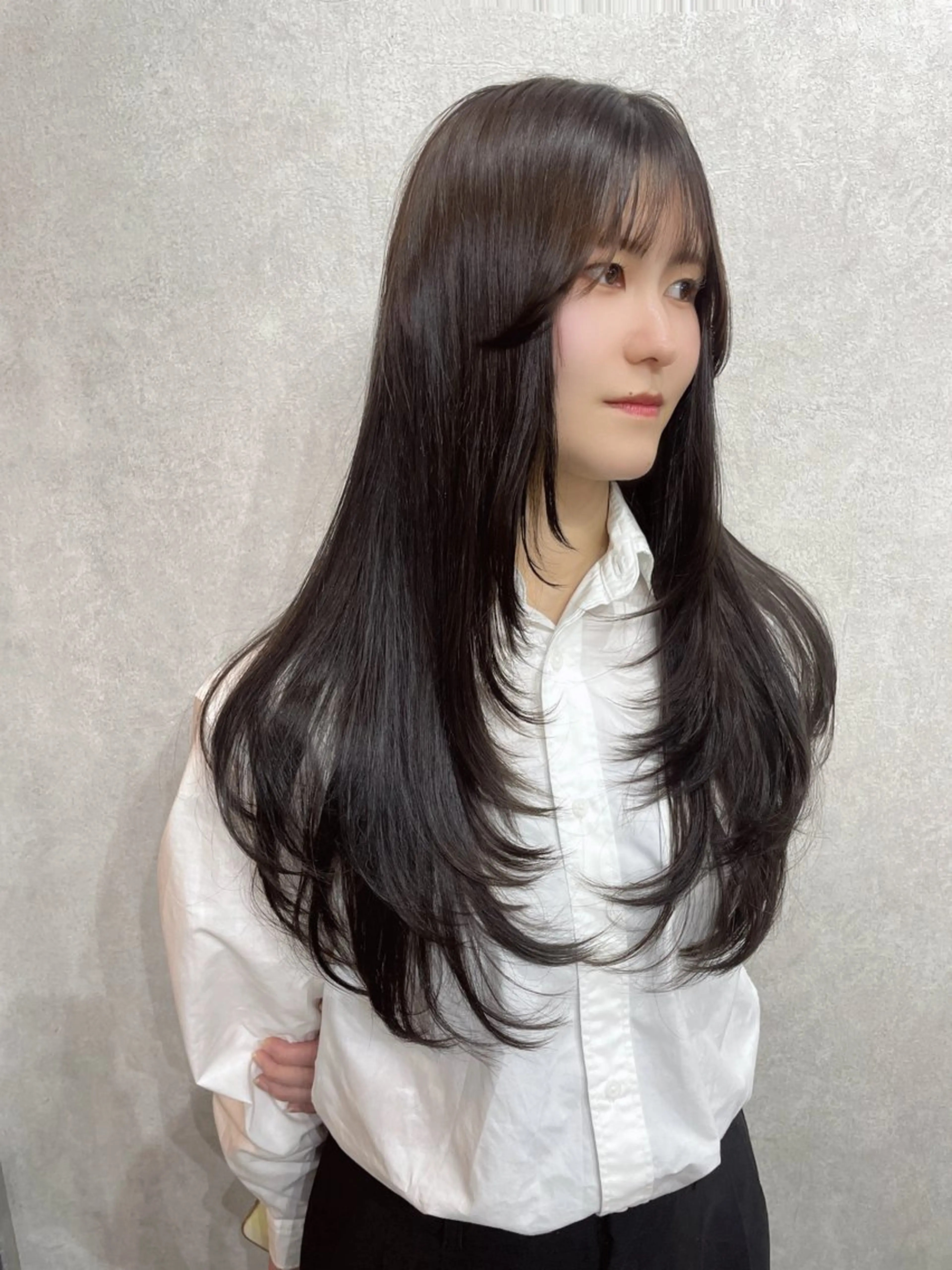 ロング カラー レイヤーカット AIRI layer cut hairのヘアスタイル